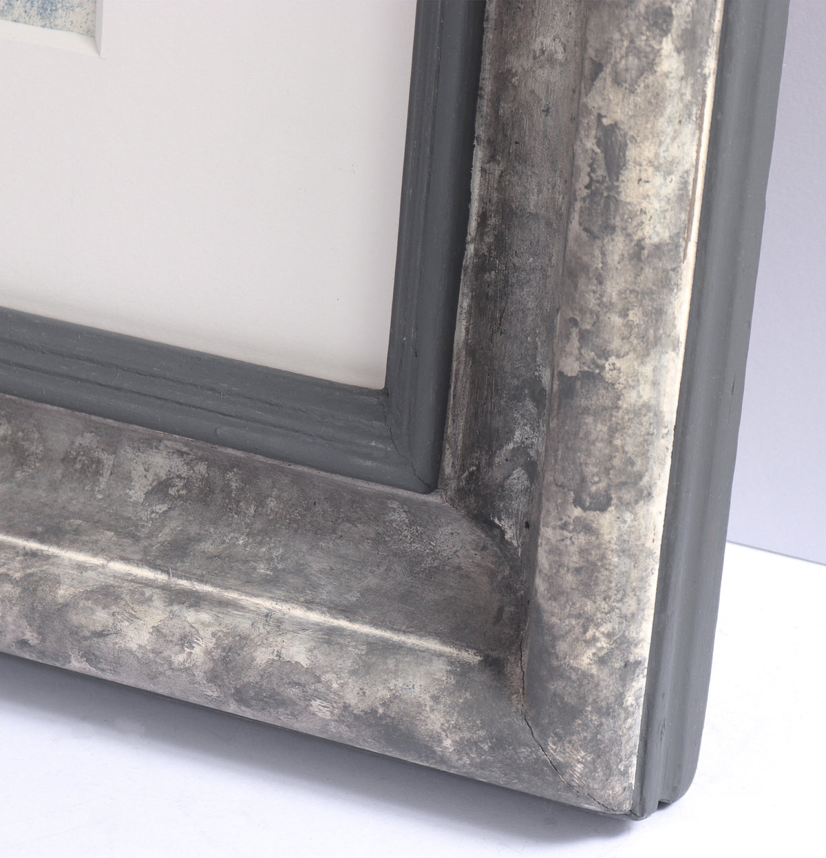 Explosive Blue and White Abstract <br>1970's Gouache and Sand <br><br>#C8075