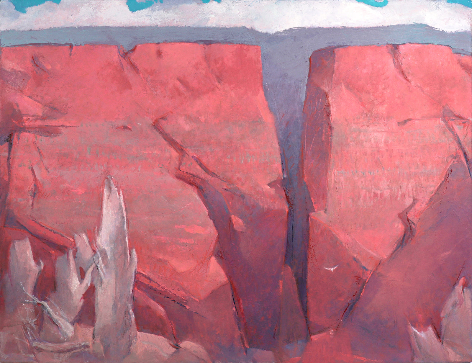 Vibrant Desert Canyon Scene <br>1970s Oil <br><br>#C8108