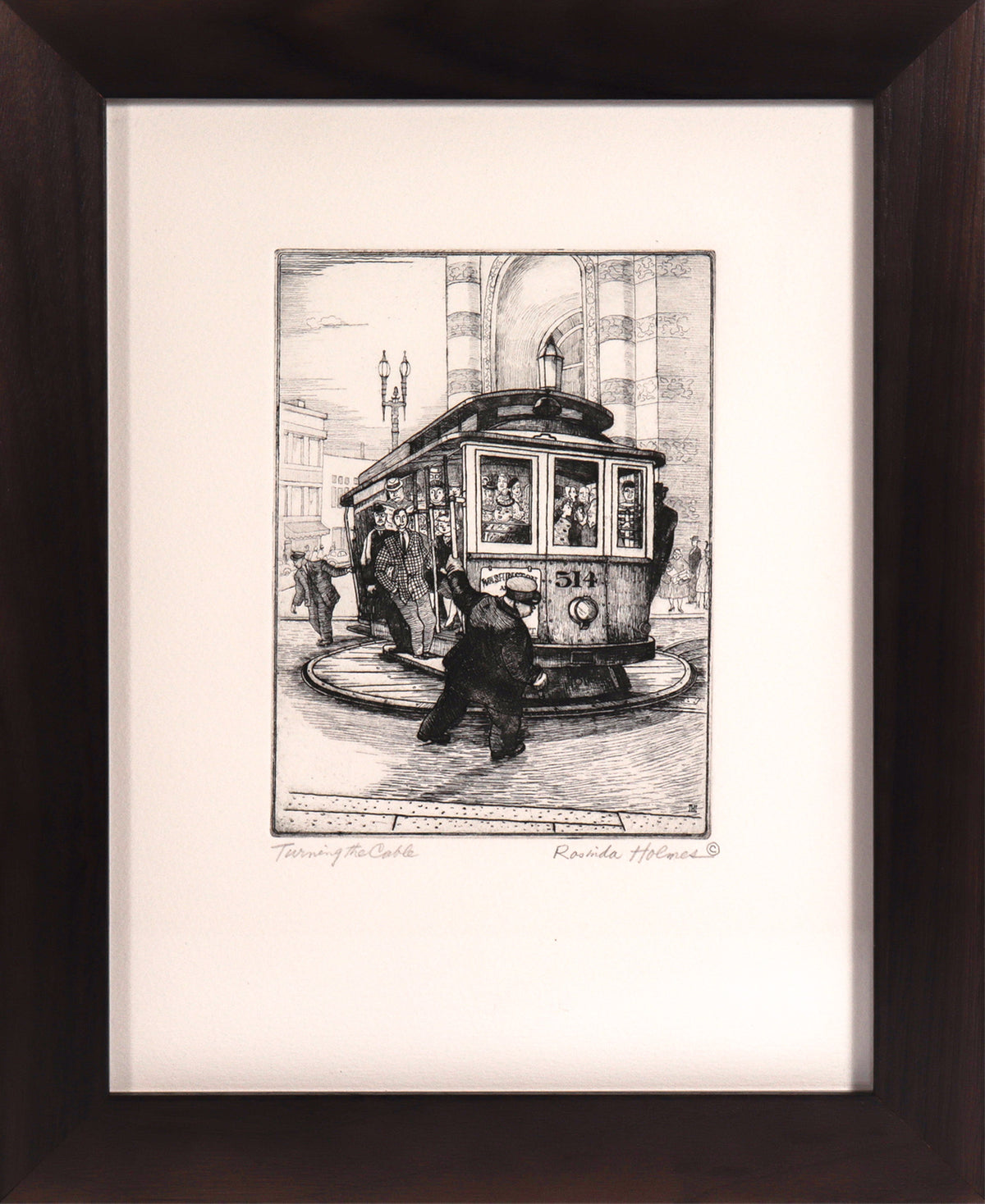 &lt;I&gt;Turning the Cable&lt;/I&gt; &lt;br&gt;1940&#39;s Etching &lt;br&gt;&lt;br&gt;#C8147