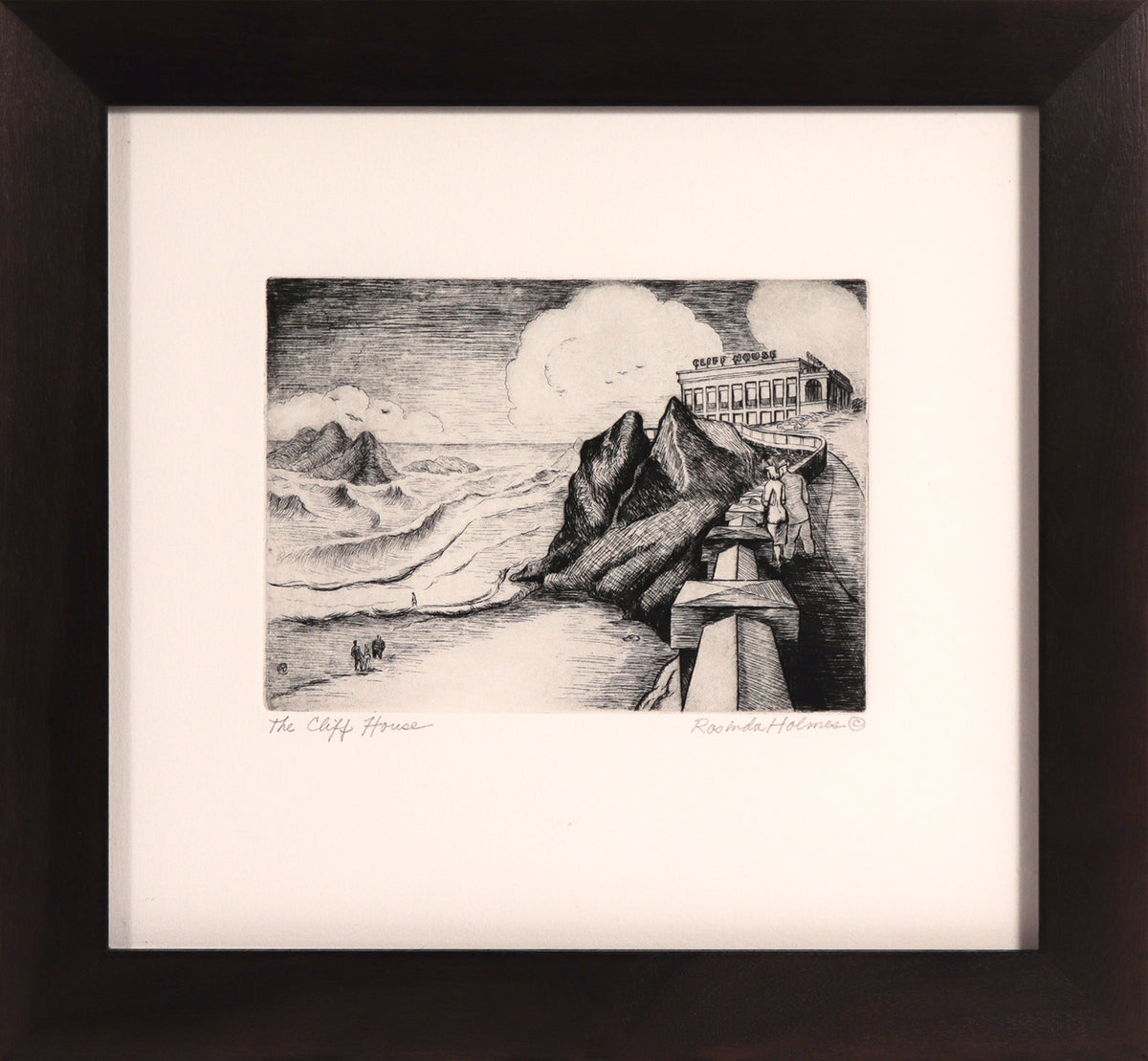 <I>The Cliff House</I> <br>1940's Etching <br><br>#C8151