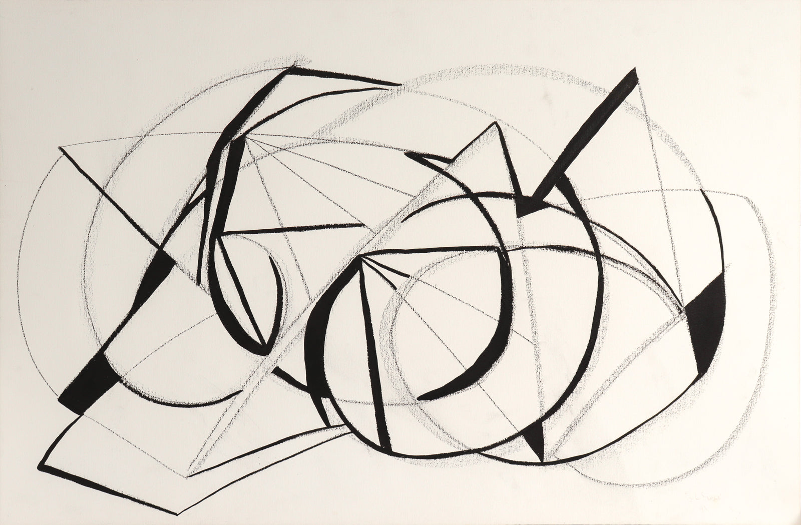 <I>Saturn's Moon</I> <br>1993 Ink & Charcoal <br><br>#C8208