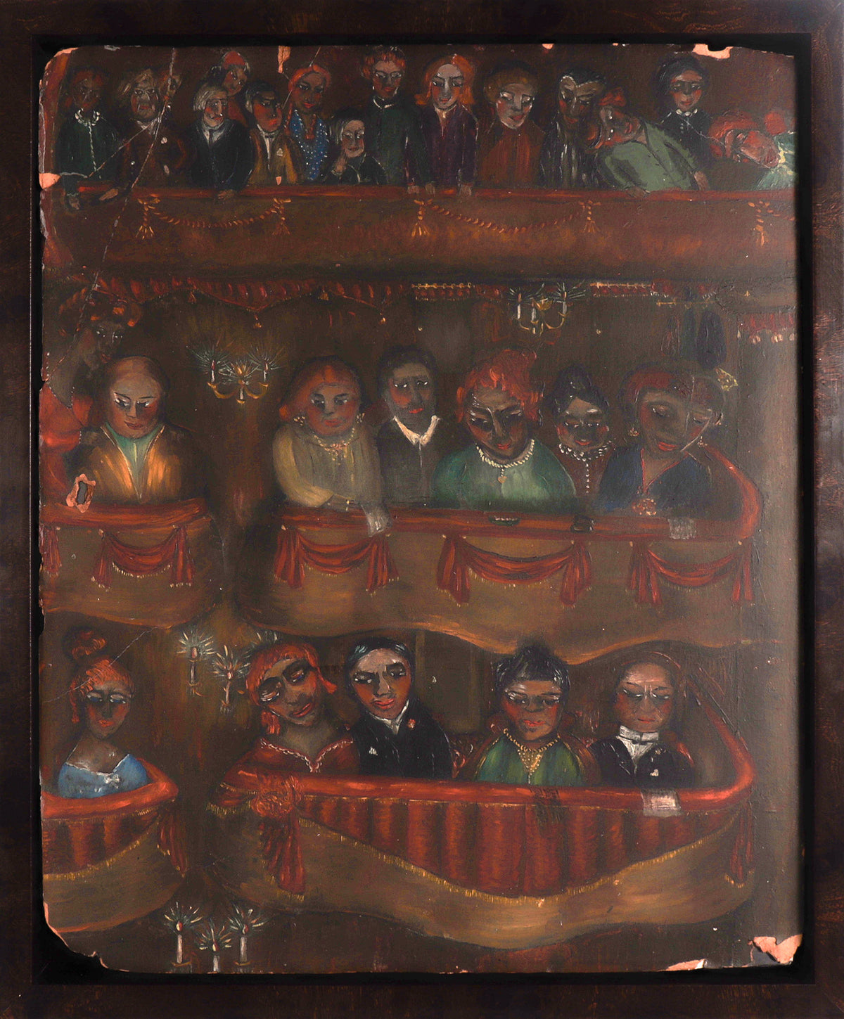 Opera Boxes in Braunschweig, Germany <br>Mid Century Oil <br><br>#C8215