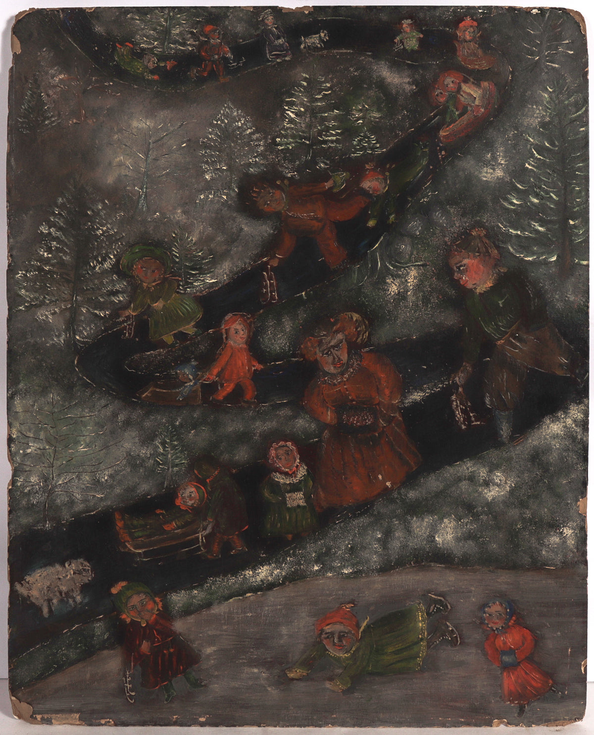 Snow Day &lt;br&gt;1940&#39;s Oil &lt;br&gt;&lt;br&gt;#C8227