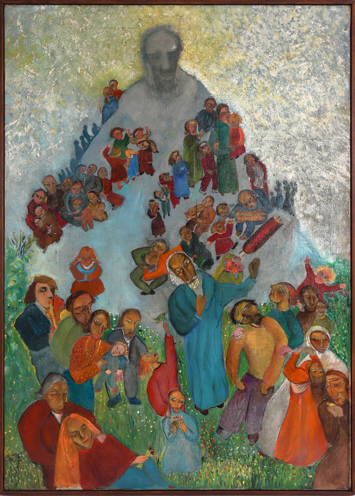 Mountain and Meadow of Jewish Faith &lt;br&gt;1940s Oil &lt;br&gt;&lt;br&gt;#C8242