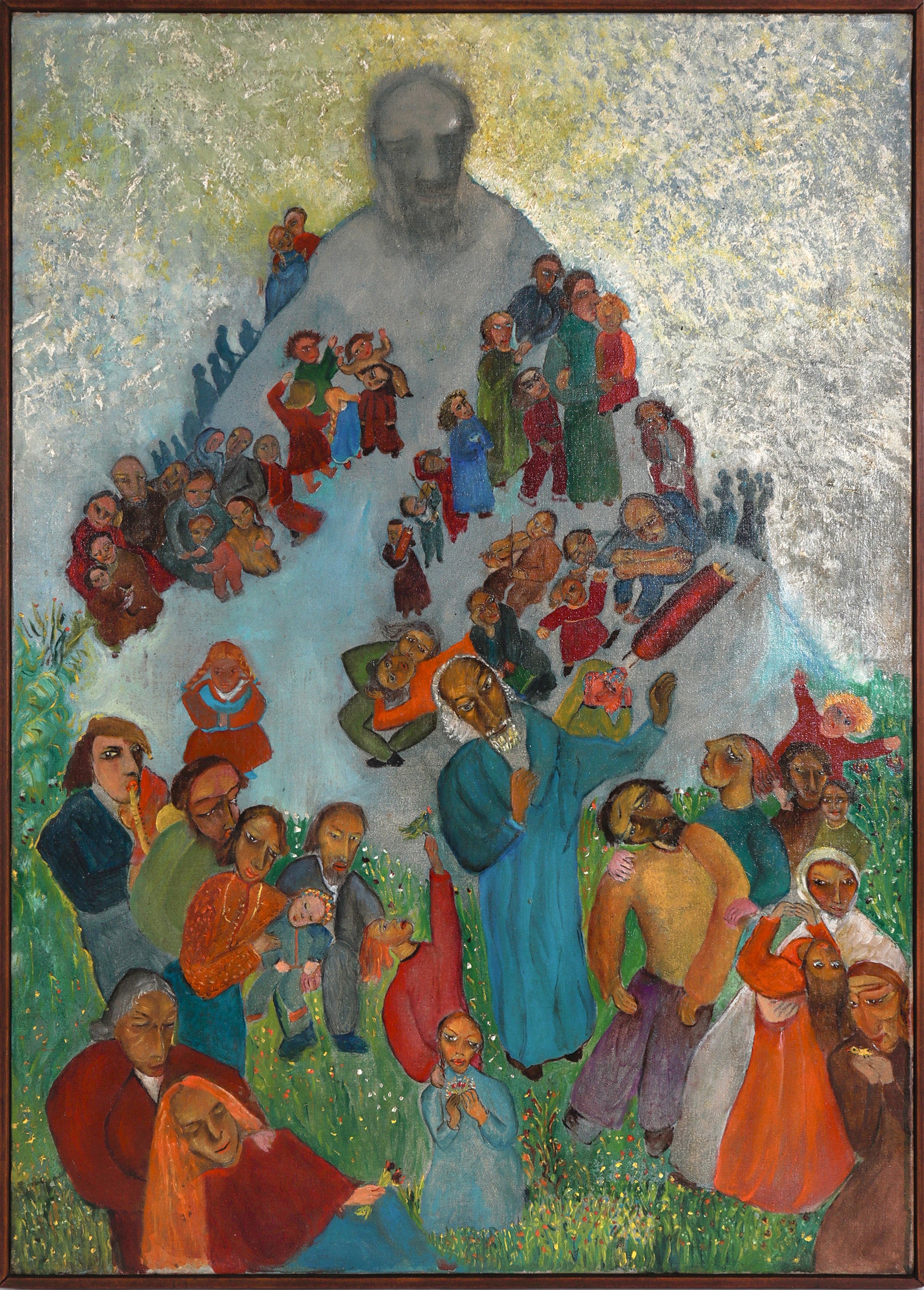 Mountain and Meadow of Jewish Faith <br>1940s Oil <br><br>#C8242