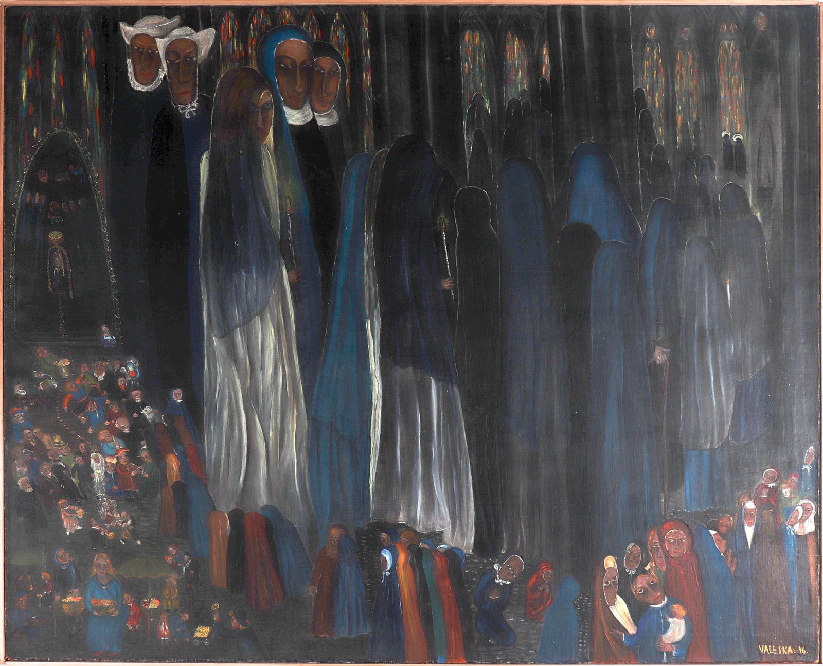 <I>Terrestrial and Celestial Wedding</I> <br>1946 Oil <br><br>#C8246