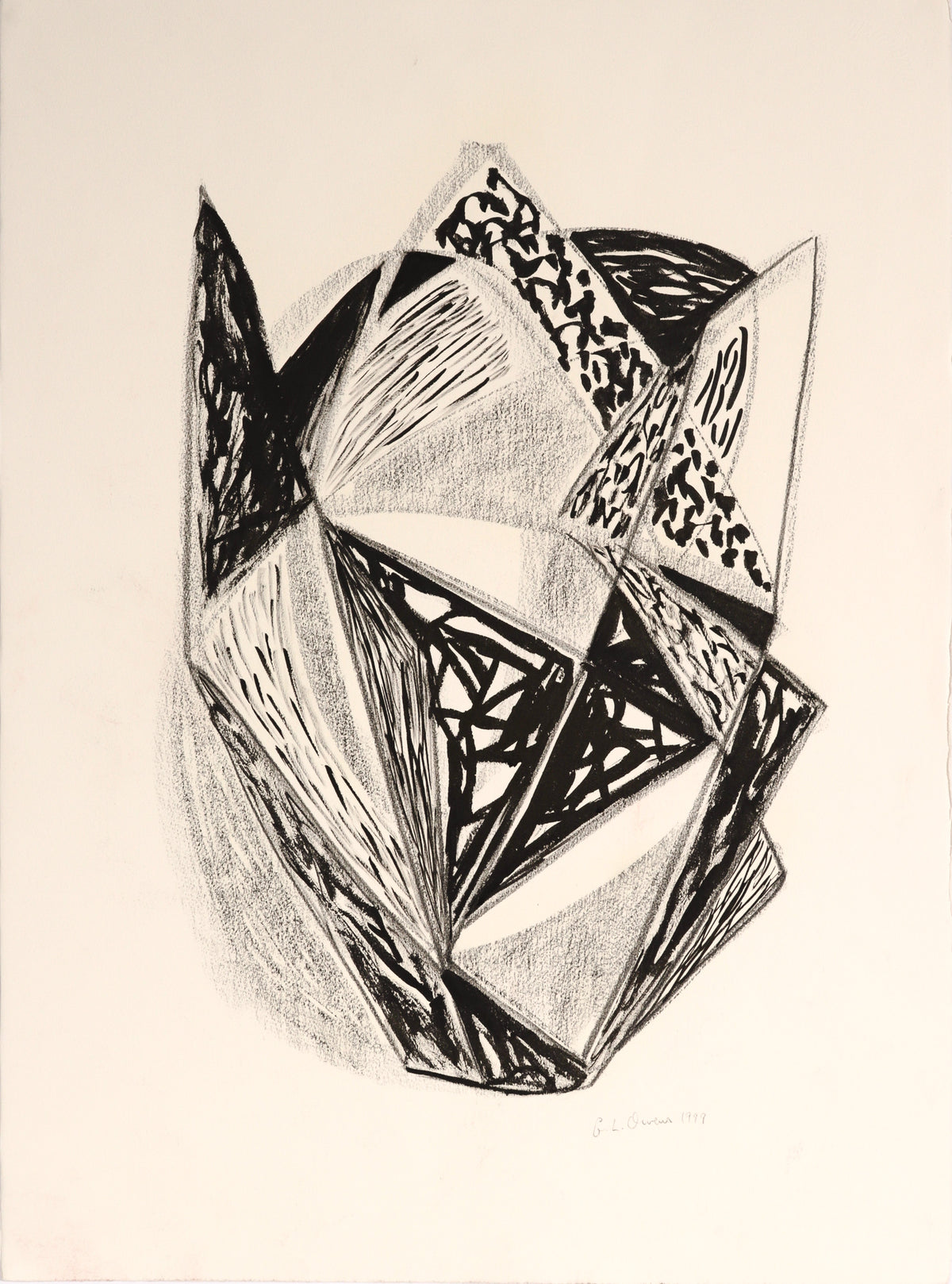 <I>Talisman–Happiness</I> <br>1999 Ink &amp; Charcoal <br><br>#C8312