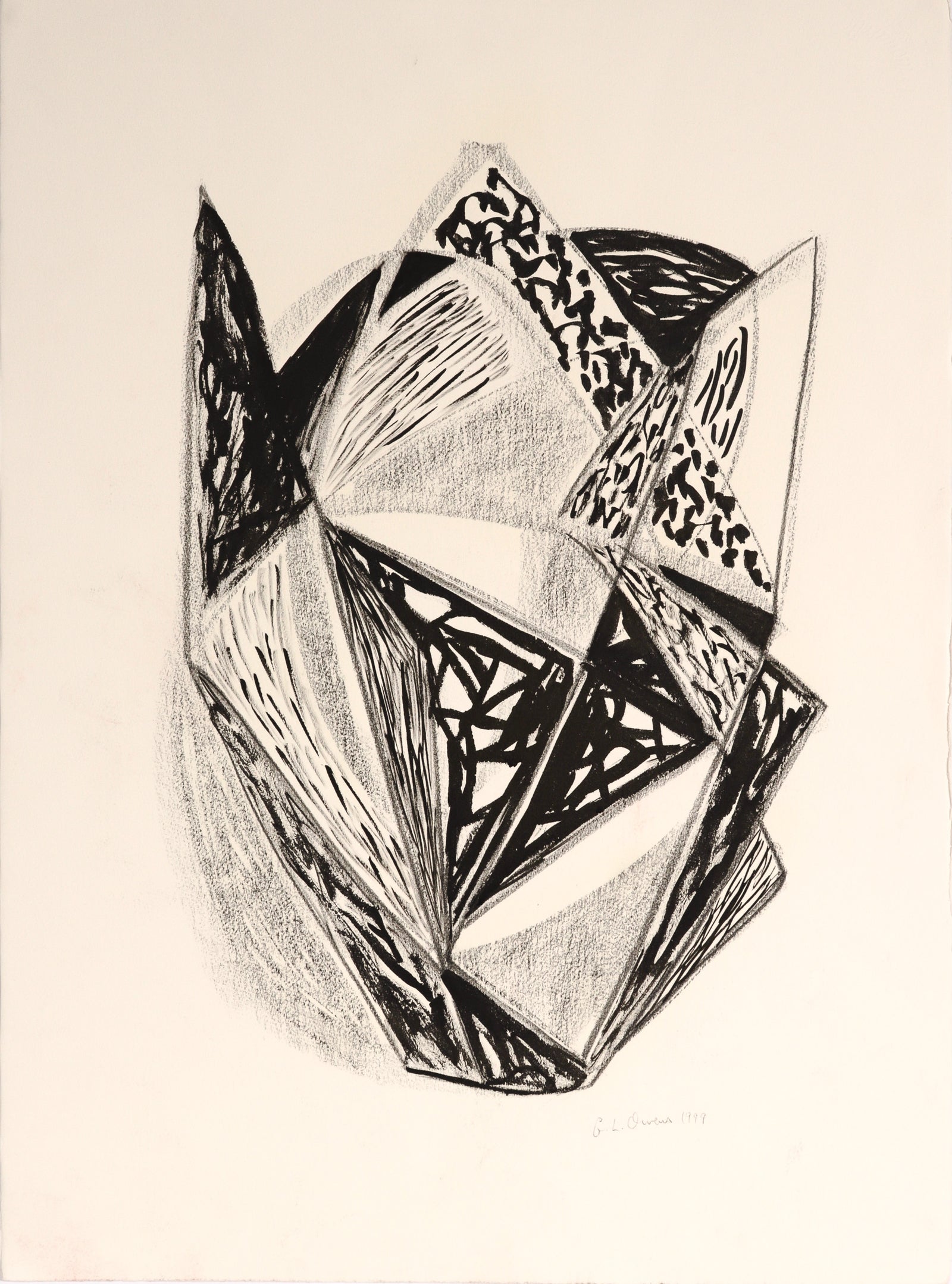 <I>Talisman–Happiness</I> <br>1999 Ink & Charcoal <br><br>#C8312