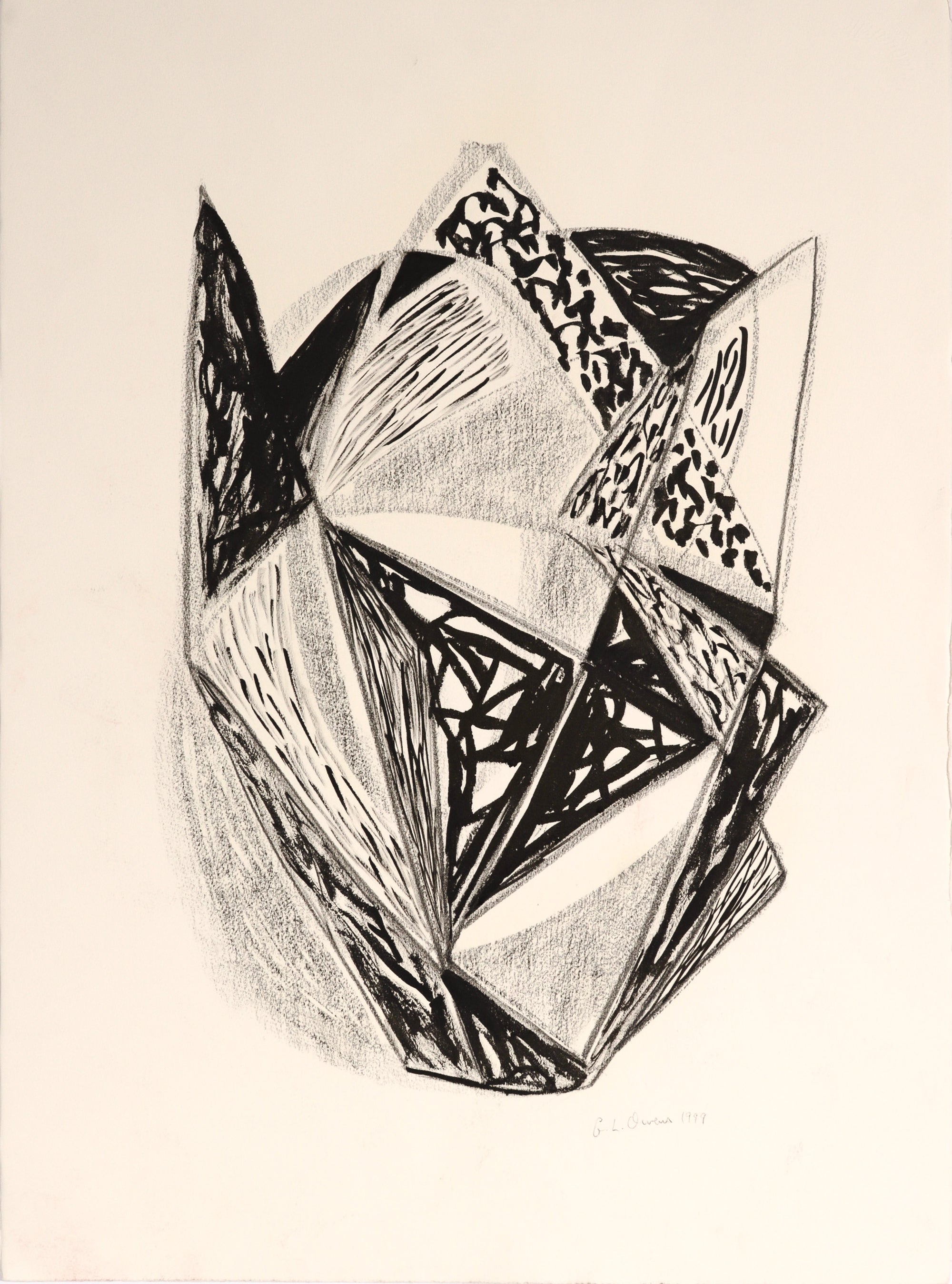 <I>Talisman–Happiness</I> <br>1999 Ink & Charcoal <br><br>#C8312