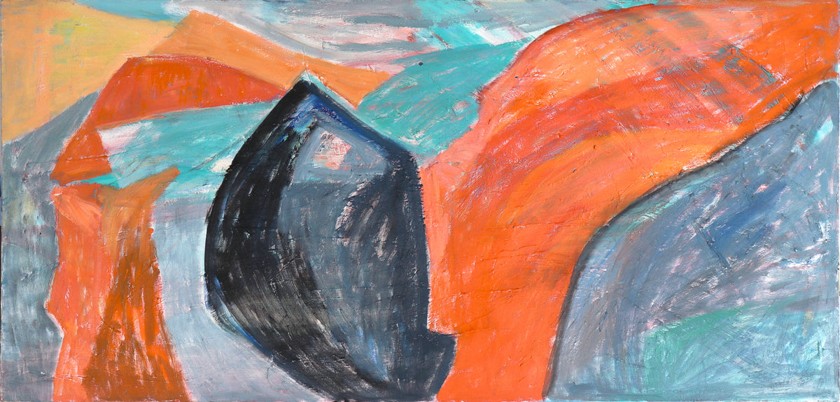 <I>Seascape</I> <br>1980's Oil <br><br>#C8325