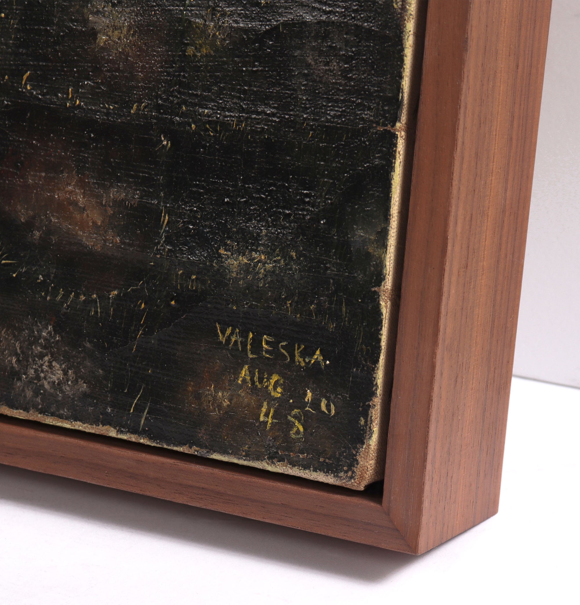 Cemetery Scene <br>1948 Oil <br><br>#C8373