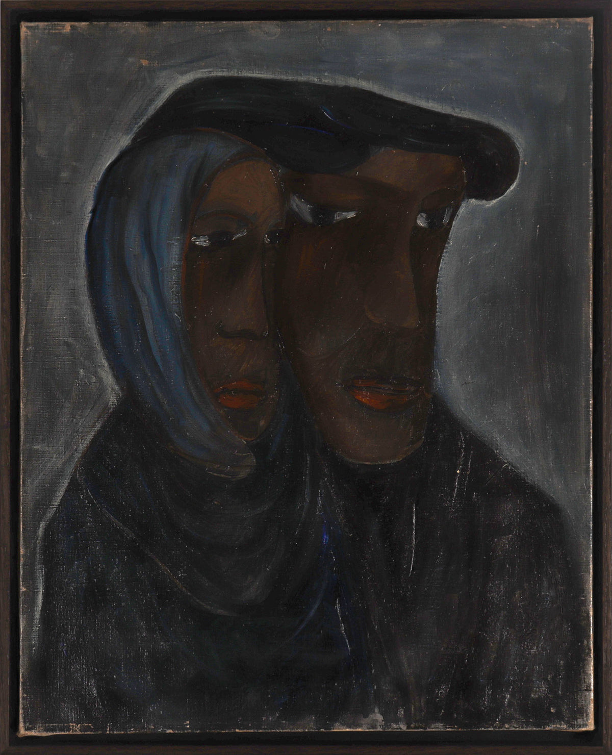 Jewish Couple &lt;br&gt;1940s Oil &lt;br&gt;&lt;br&gt;#C8375