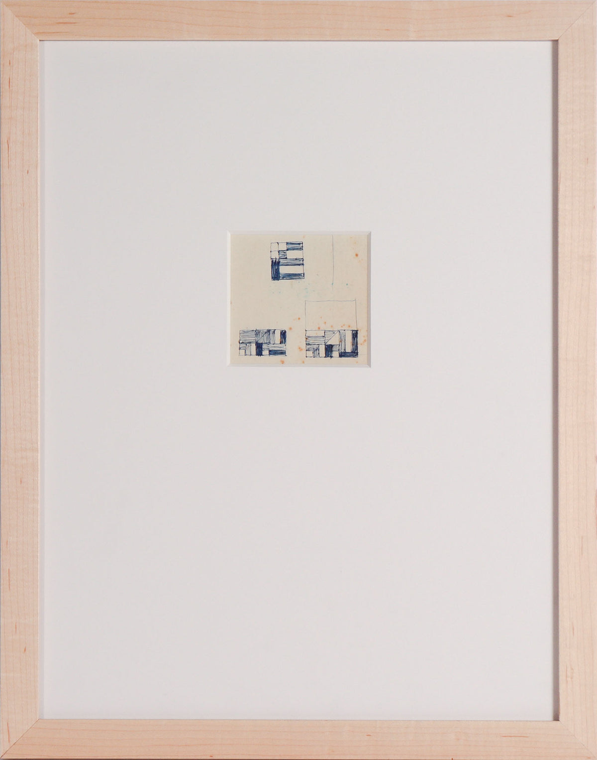 Blue Square and Rectangle Study <br>20th Century Ink <br><br>#C8389