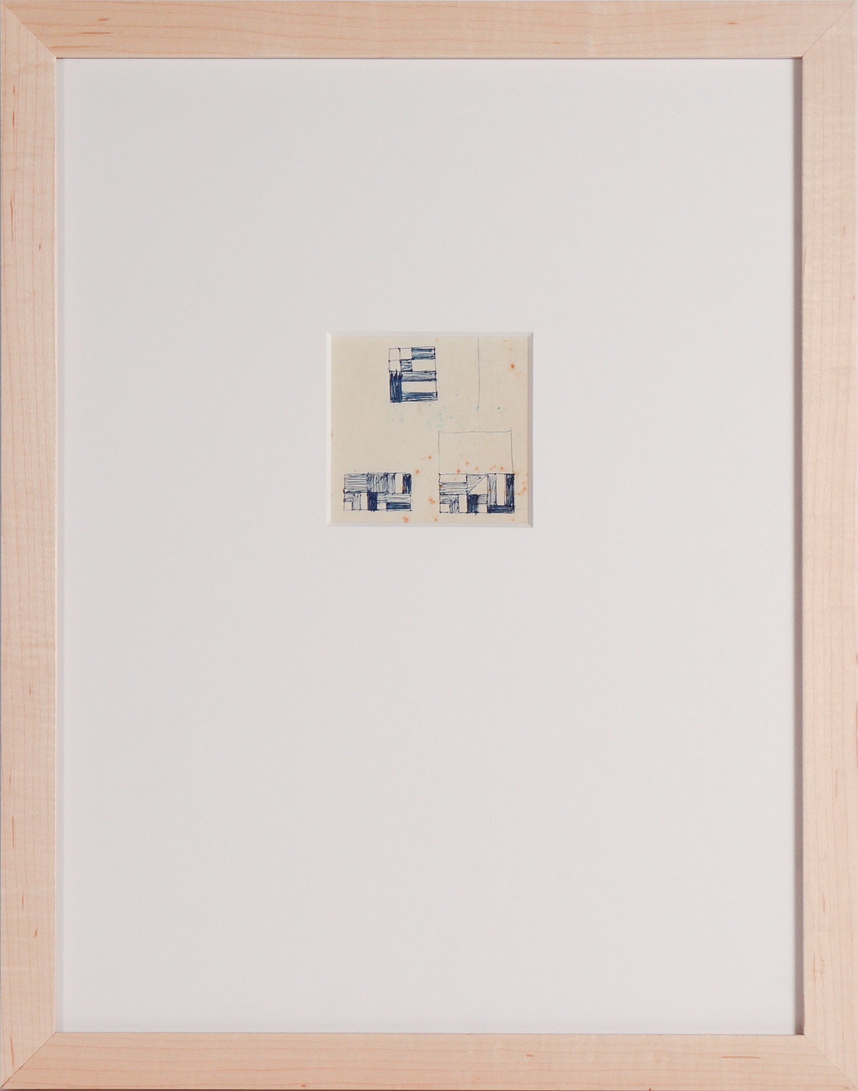 Blue Square and Rectangle Study <br>20th Century Ink <br><br>#C8389