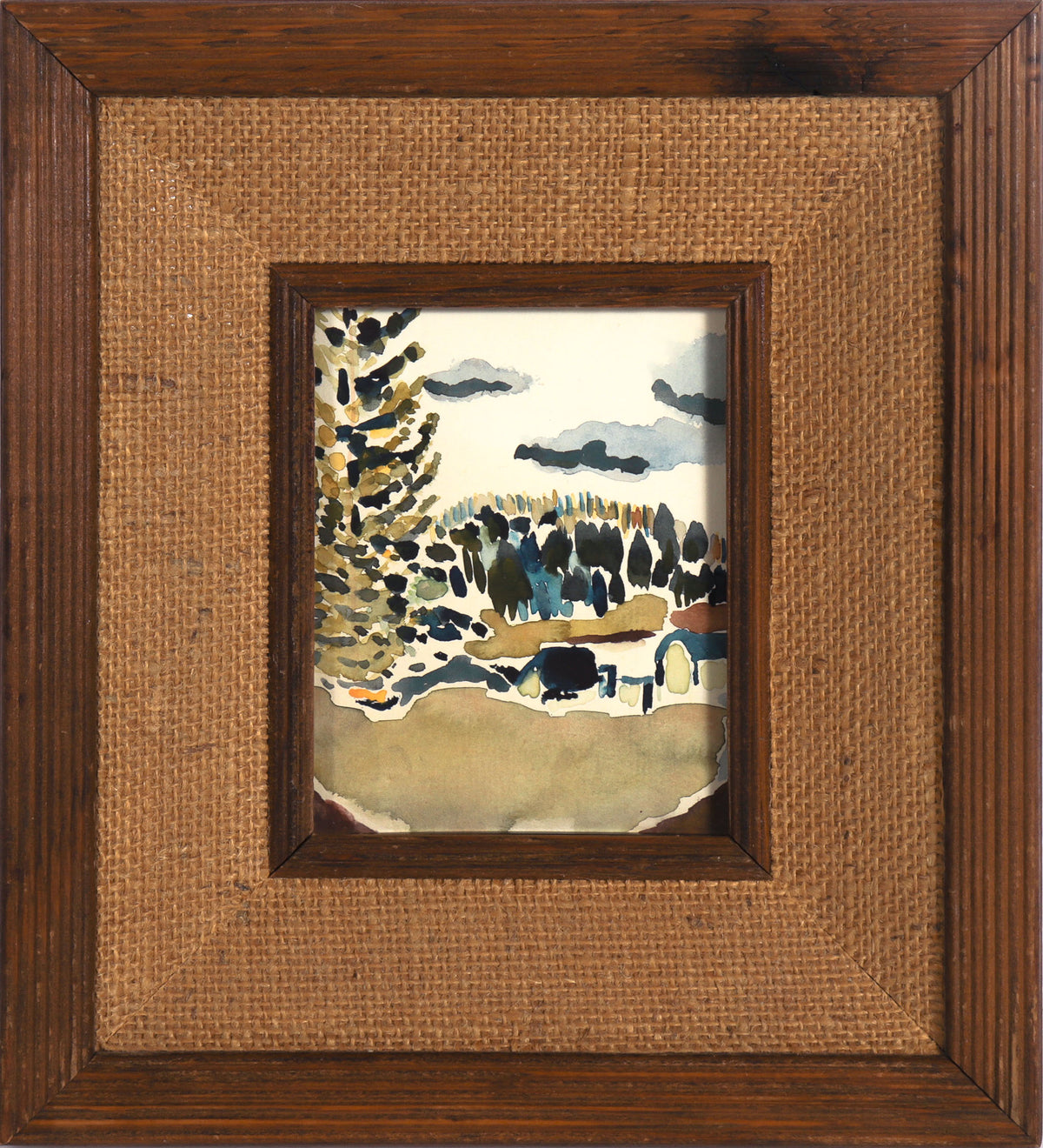 Quaint Abstracted Landscape <br>2010 Watercolor <br><br>#C8399