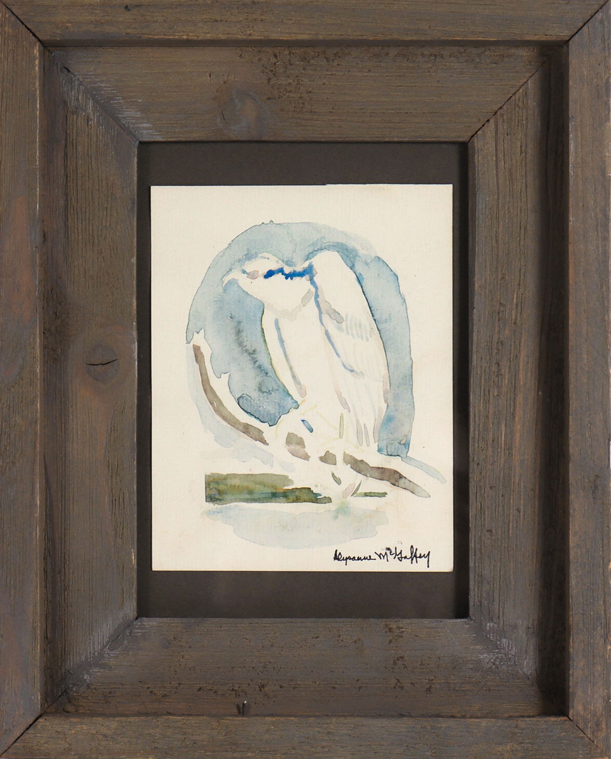 Vulture on a Branch &lt;br&gt;20th Century Watercolor &lt;br&gt;&lt;br&gt;#C8405