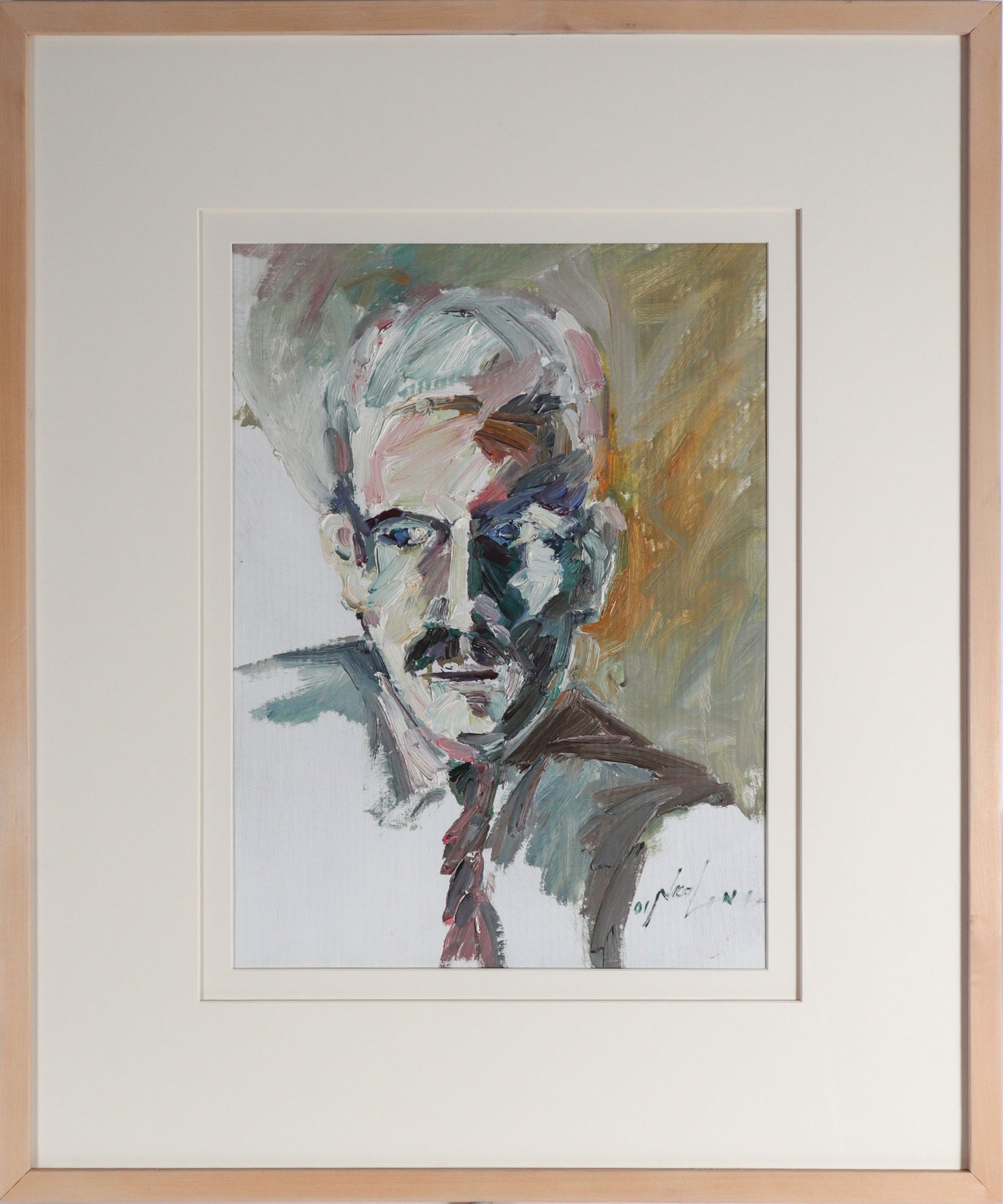 Expressionist Portrait <br>2001 Oil <br><br>#C8434
