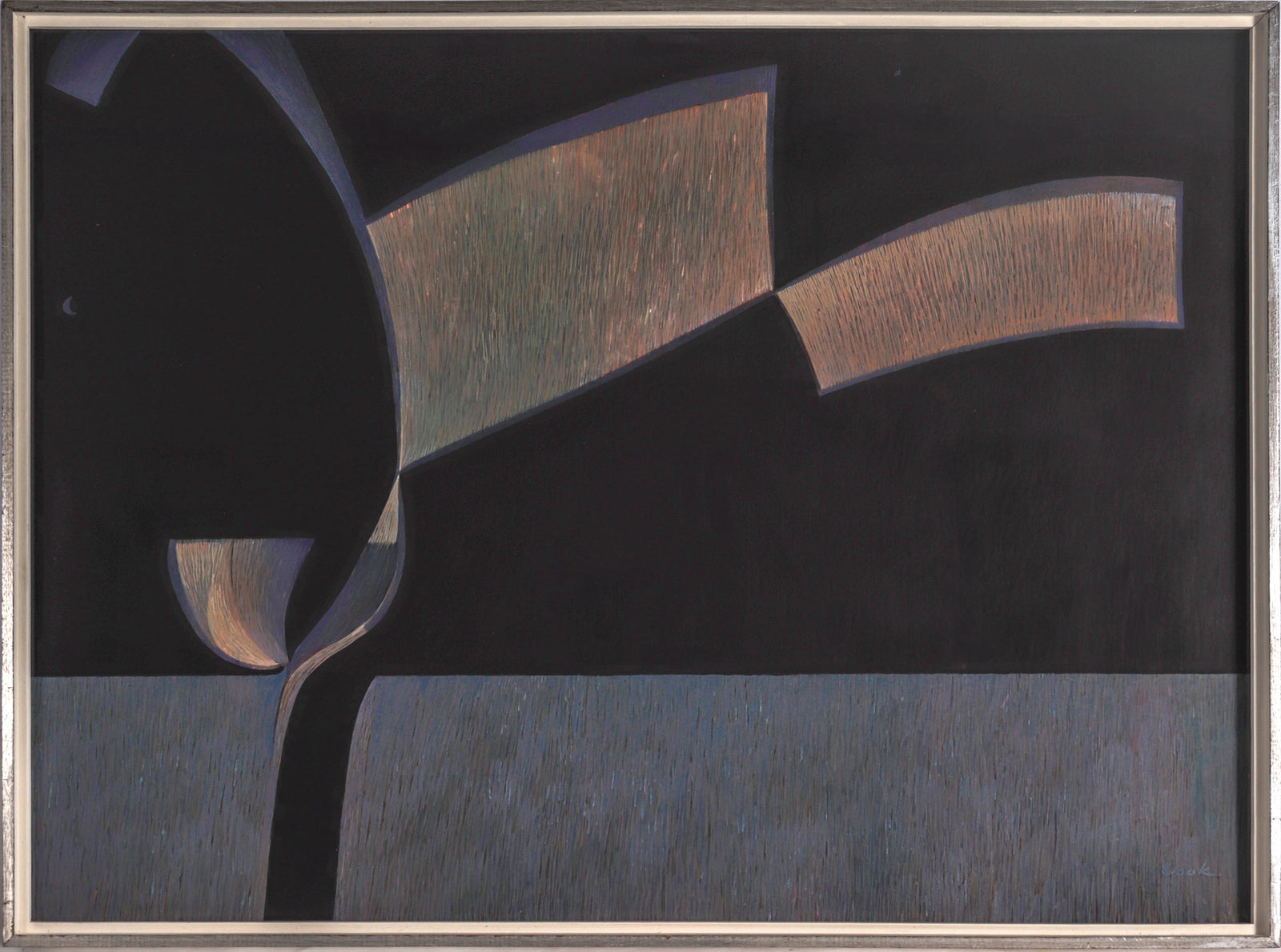 Geometric Landscape Deconstruction <br>20th Century Gouache <br><br>#C8438