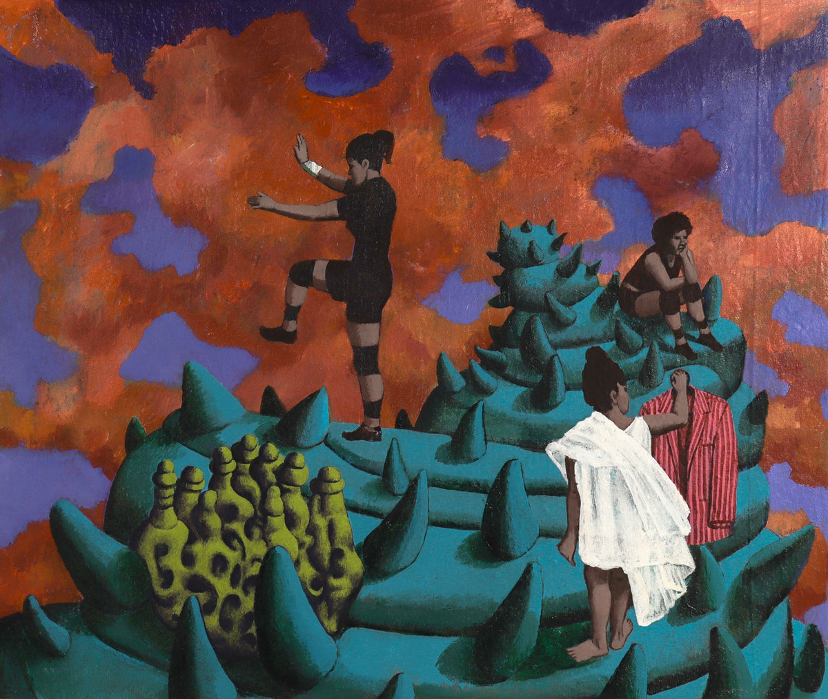 <i>Ladies on Horned Mountain</i> <br>2014 Acrylic <br><br>#C8455