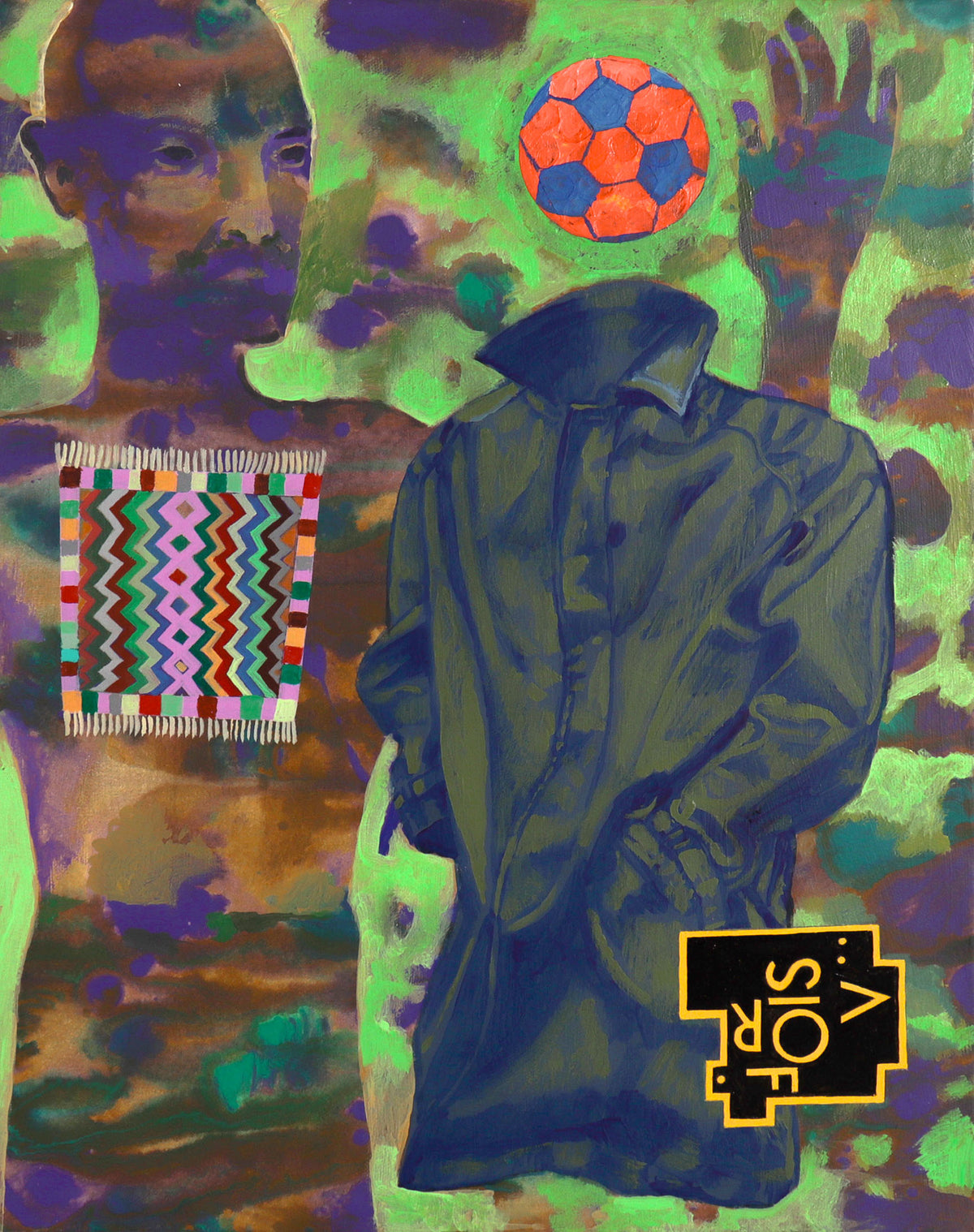 Surreal Dreamscape with Soccerball <br>Early 21st Century Acrylic <br><br>#C8465
