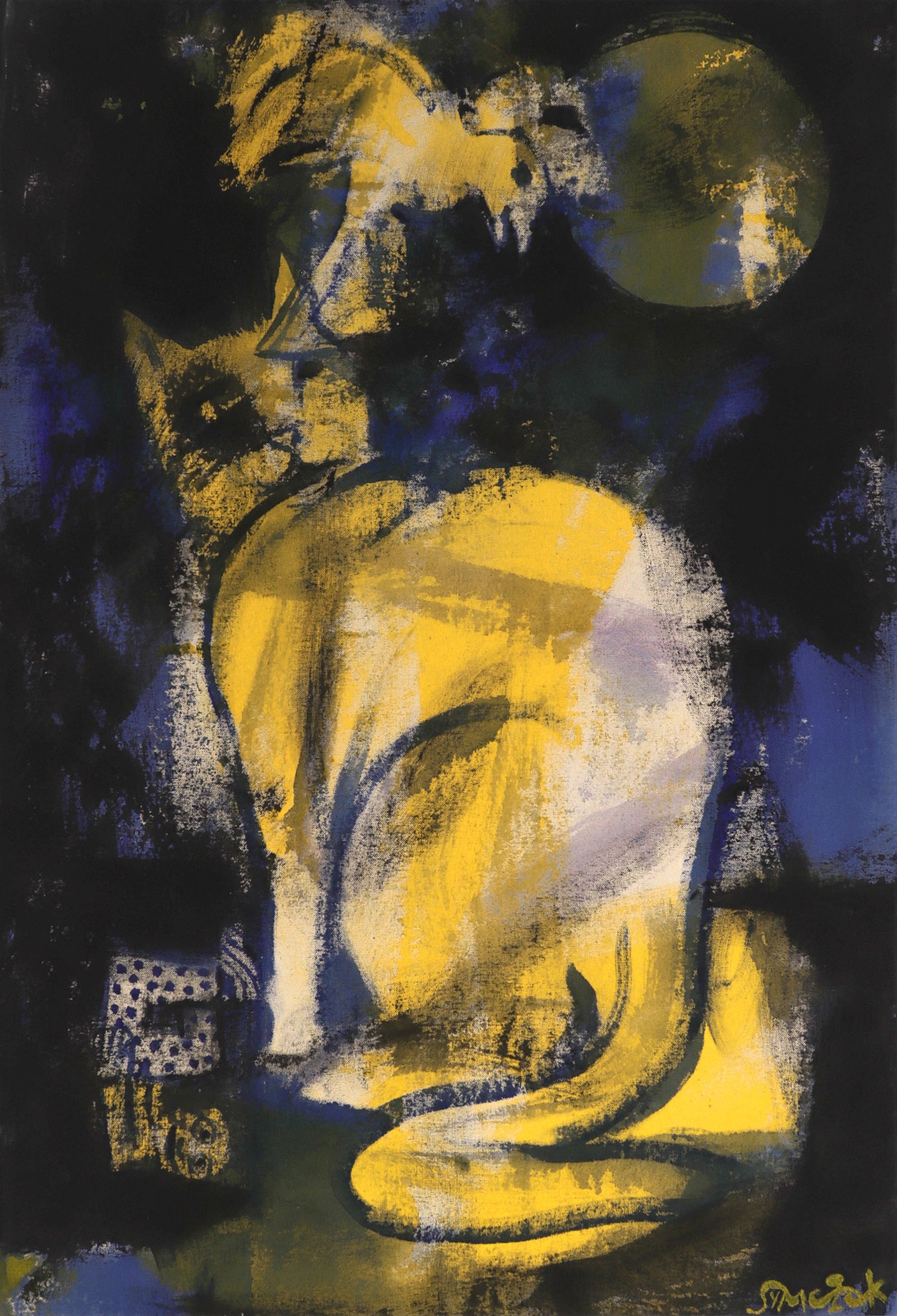 <i>Cat Bird Puppet</i> <br>1980 Acrylic <br><br>#C8475