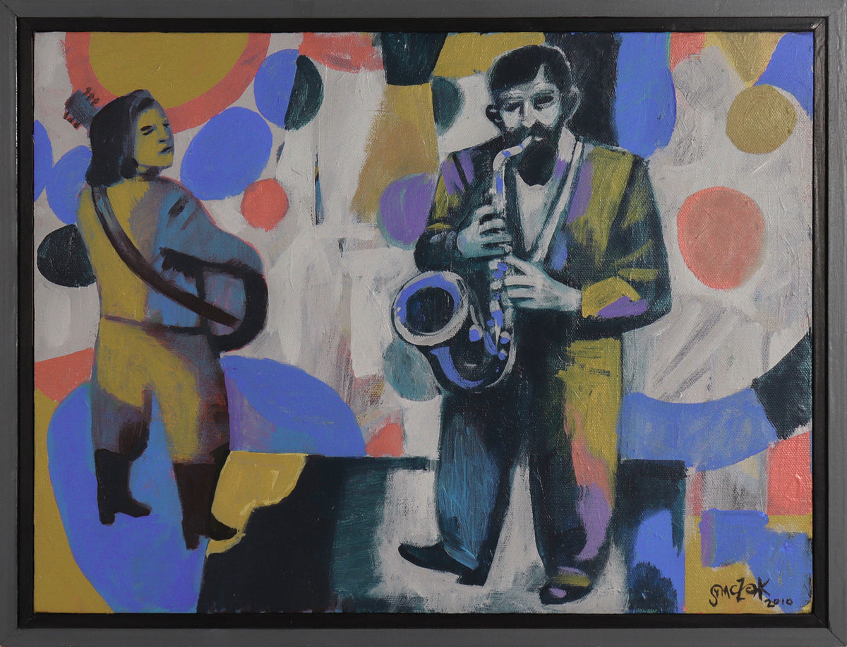 <i>Guitar &amp; Sax</i> <br>2010 Acrylic <br><br>#C8495