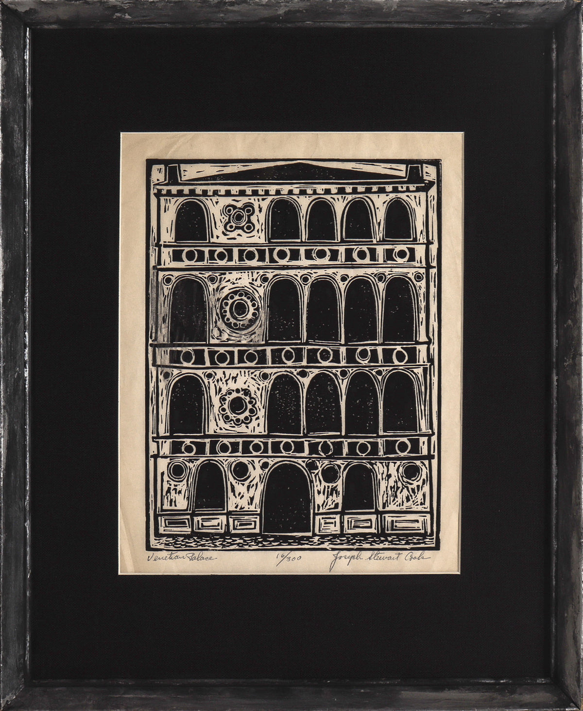 <i>Venetian Palace</i> <br>1950s Woodblock <br><br>#C8505