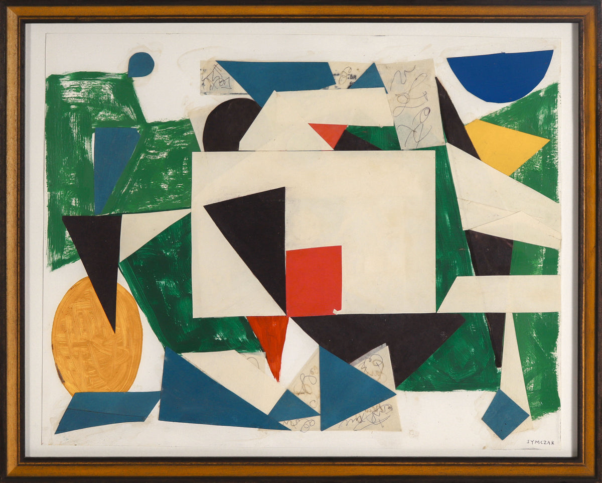 &lt;i&gt;Geo Man with Scribbles&lt;/i&gt; &lt;br&gt;C. 1987 Collage &lt;br&gt;&lt;br&gt;#C8532