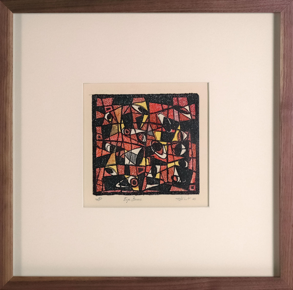 &lt;i&gt;Eye Boxes&lt;/i&gt; &lt;br&gt;1969 Woodcut &lt;br&gt;&lt;br&gt;#C8554