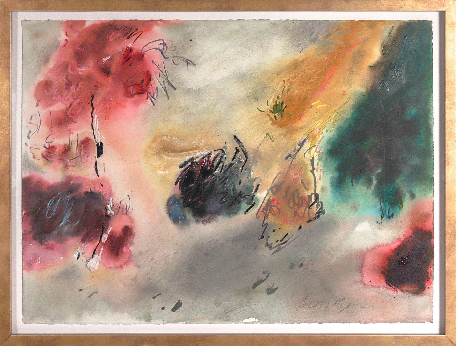 Colorful Abstraction <br>20th Century Watercolor & Pastel <br><br>#C8561