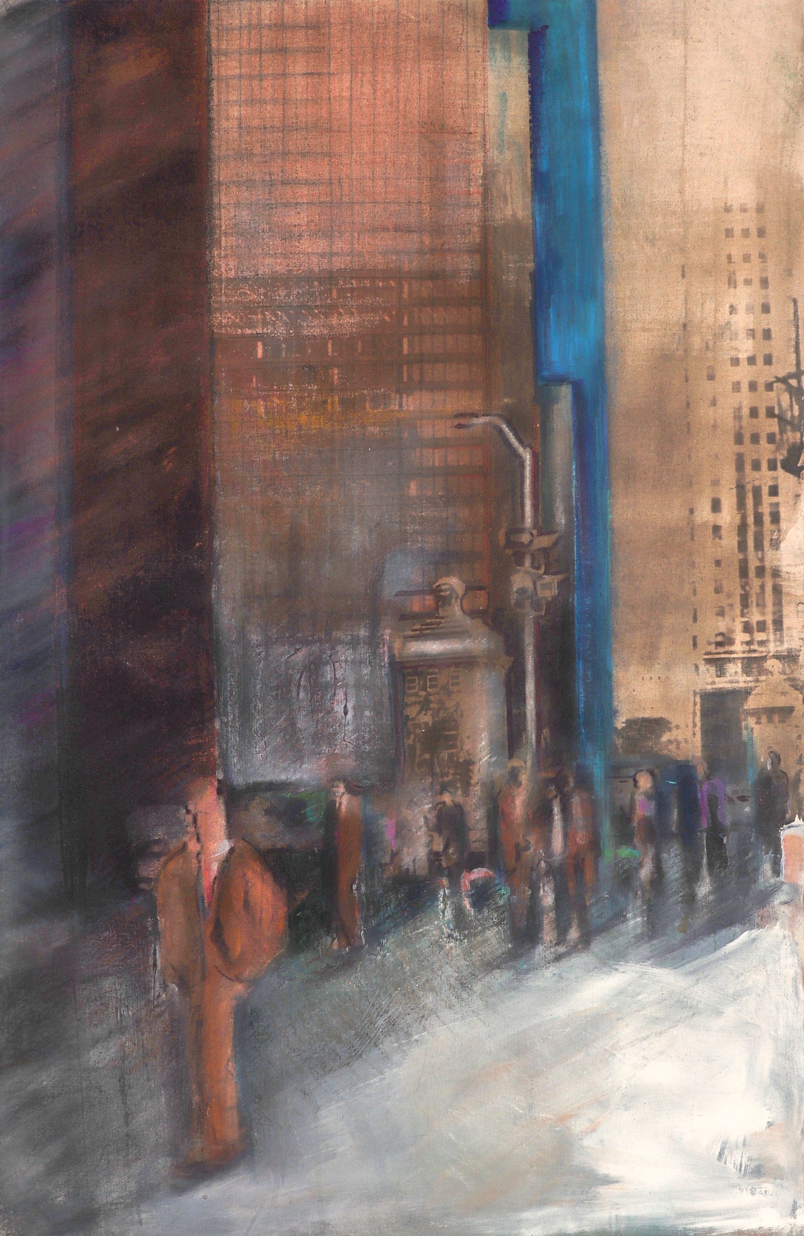 Chicago Cityscape <br>1970s Mixed Media & Serigraph <br><br>#C8571