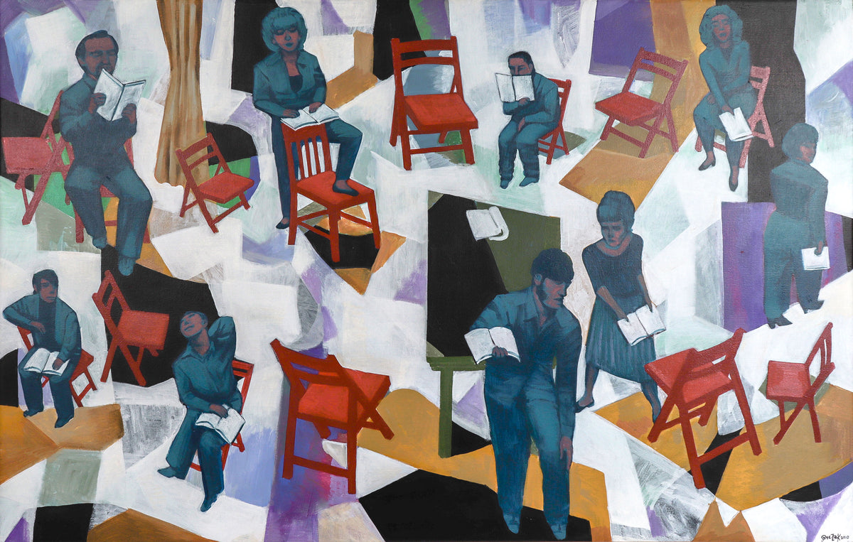 &lt;i&gt;Staged Reading - Cast of Nine&lt;/i&gt; &lt;br&gt;2010 Acrylic &lt;br&gt;&lt;br&gt;#C8575