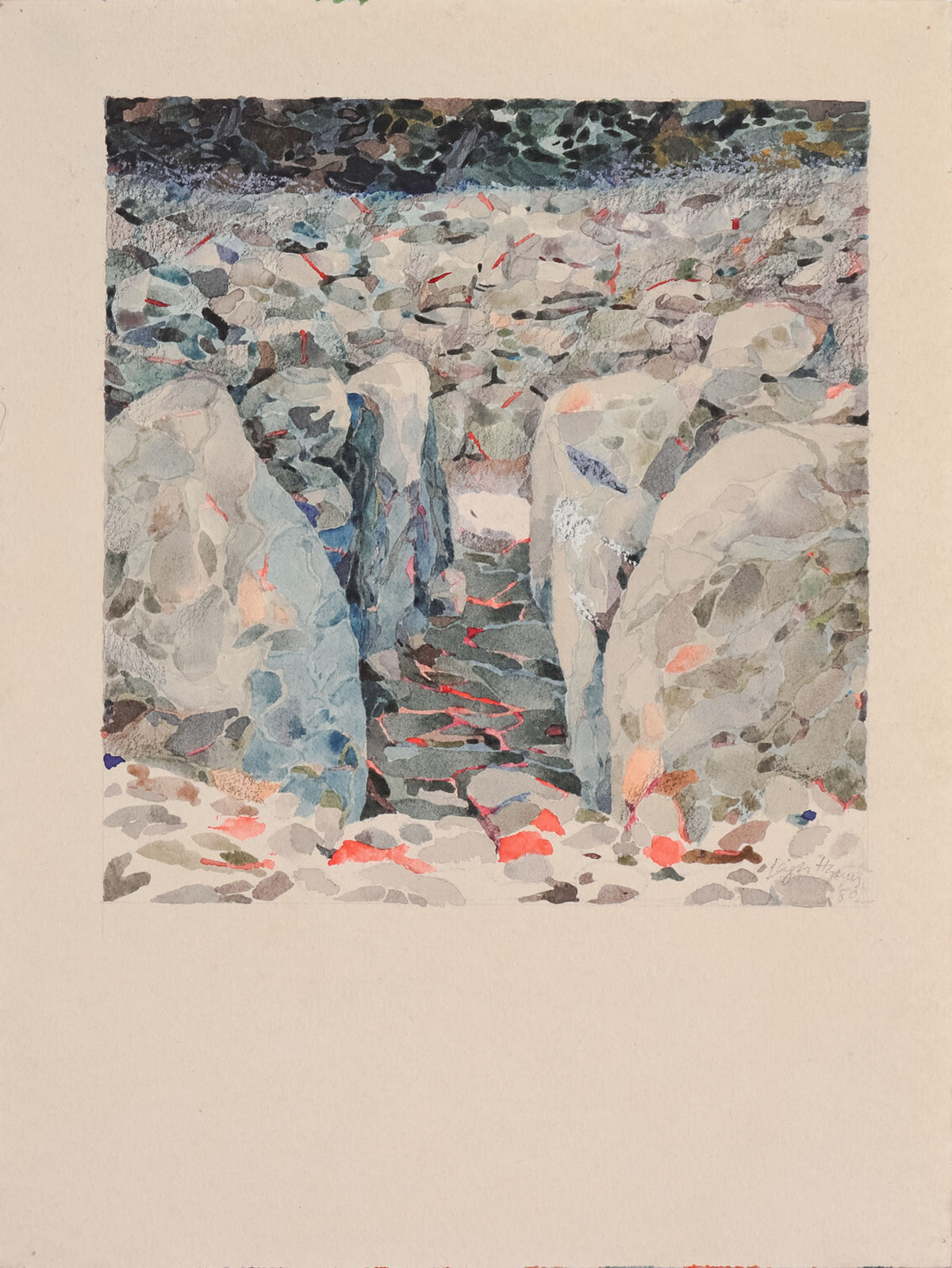 <i>Clava</i> <br>1980 Mixed Media Drawing <br><br>#C8587