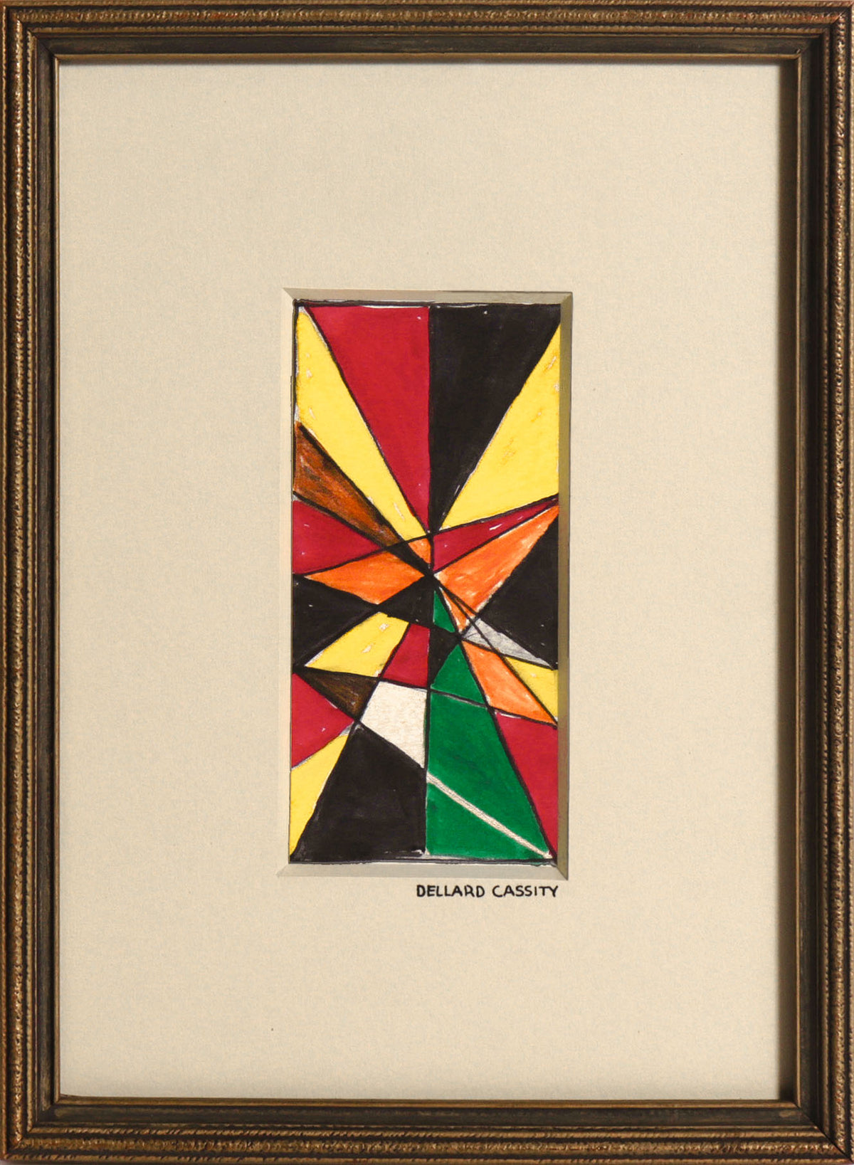 Petite 1960s Prismatic Drawing <br>Mid Century Ink &amp; Marker <br><br>#C8599