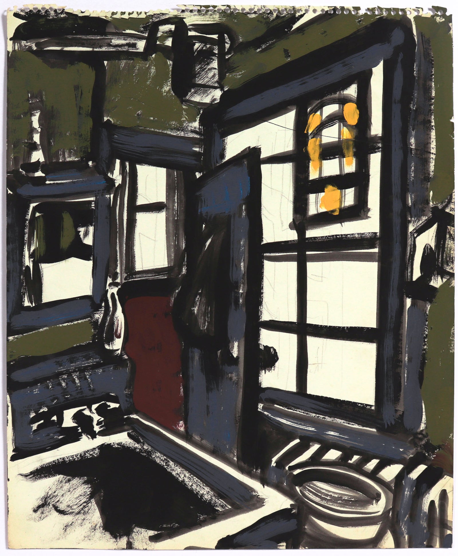 <i>Blue Room</i> <br>20th Century Acrylic <br><br>#C8625