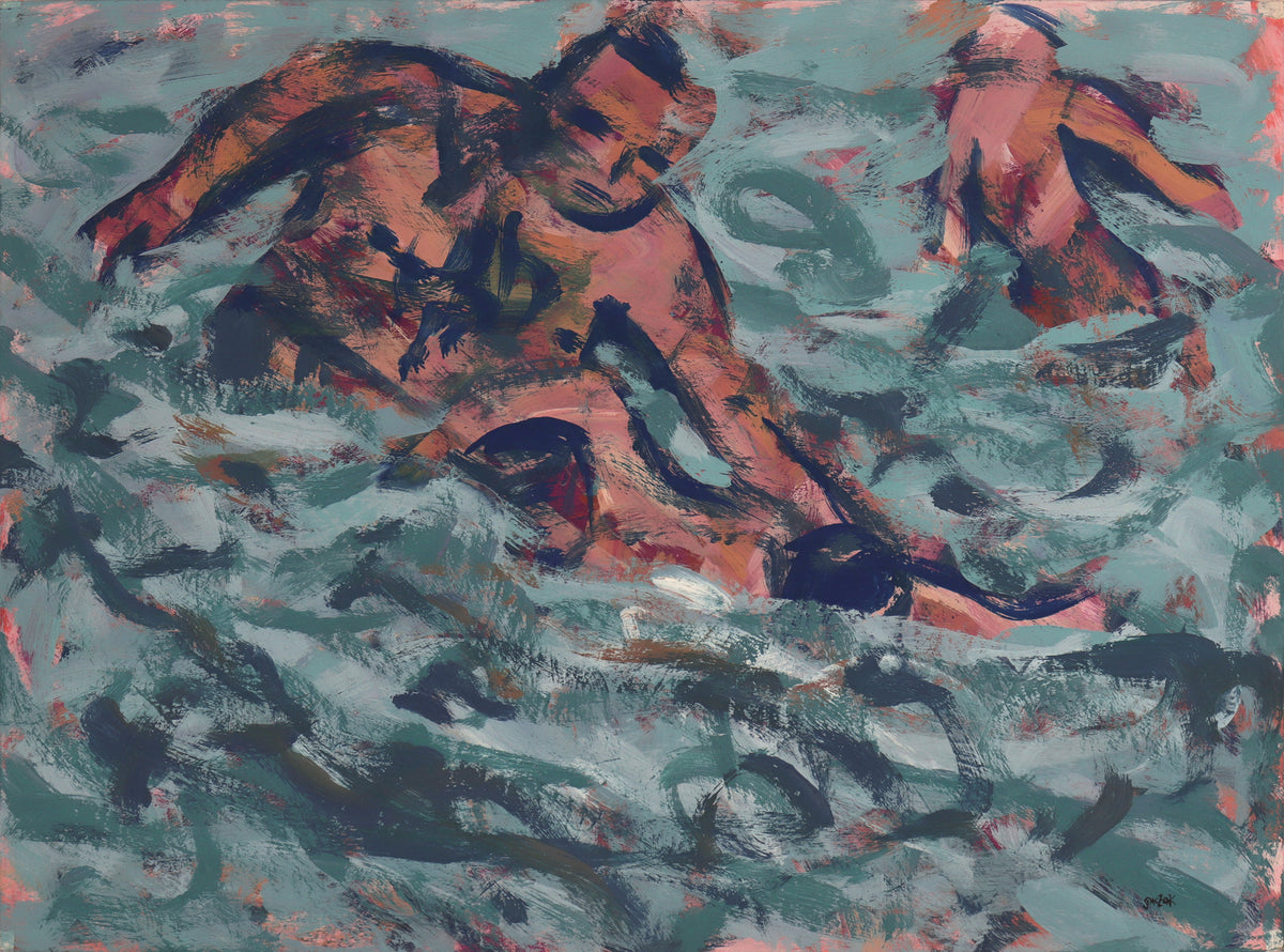 &lt;i&gt;Swimming Lessons&lt;/i&gt; &lt;br&gt;C. 1985 Gouache &lt;br&gt;&lt;br&gt;#C8631