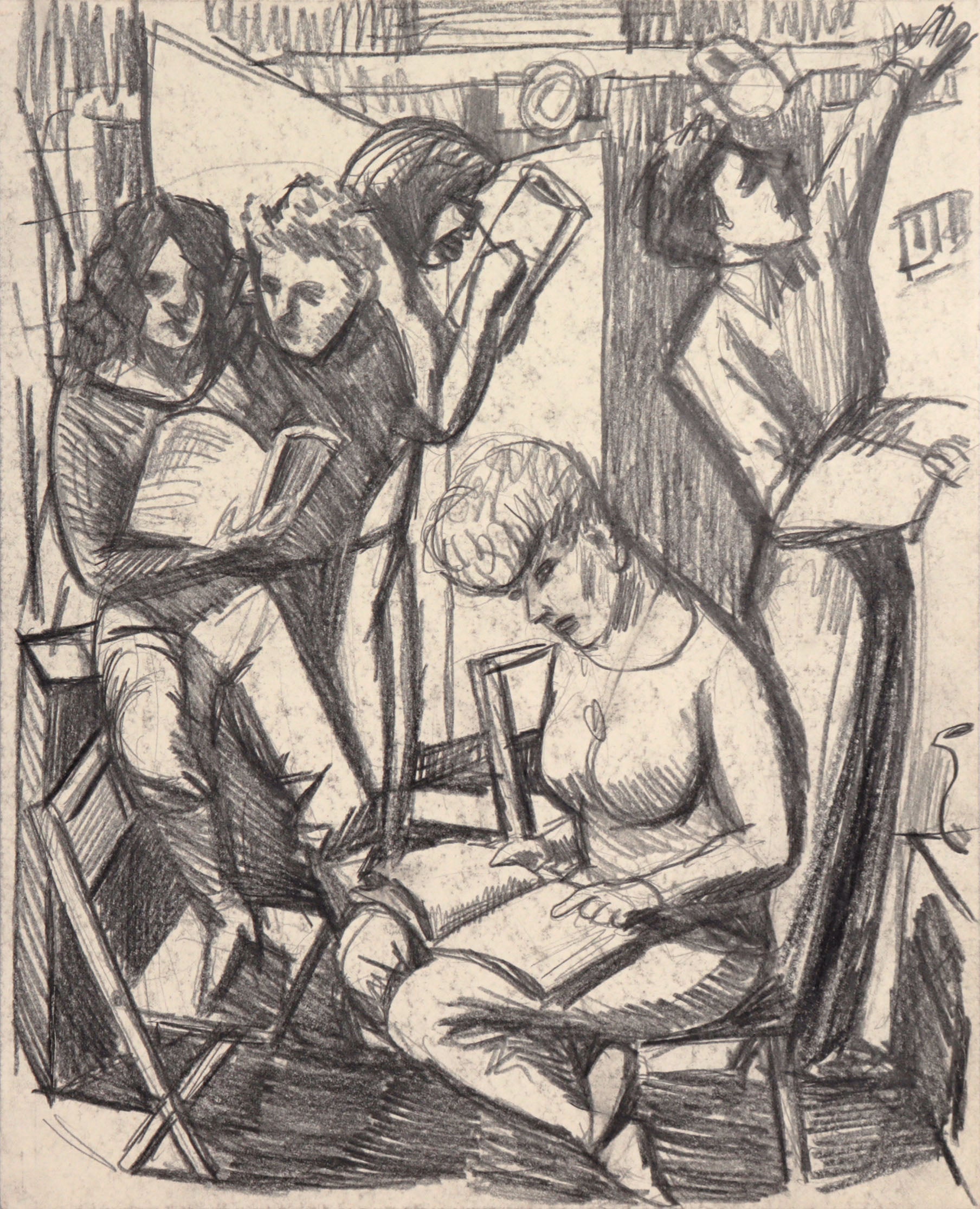 <i>Learning Their Lines</i> <br>C. 1991 Graphite<br><br>#C8634