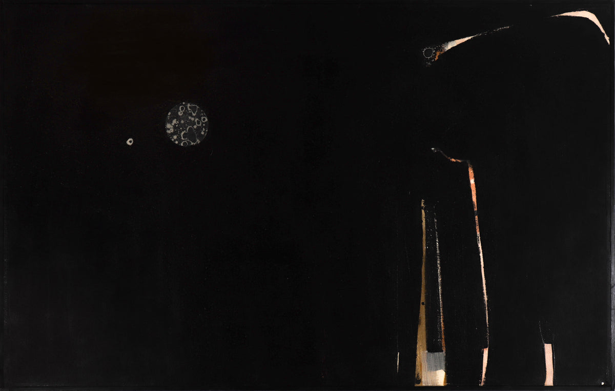 Black Abstraction with Moon &lt;br&gt;1964 Acrylic &lt;br&gt;&lt;br&gt;#C8652