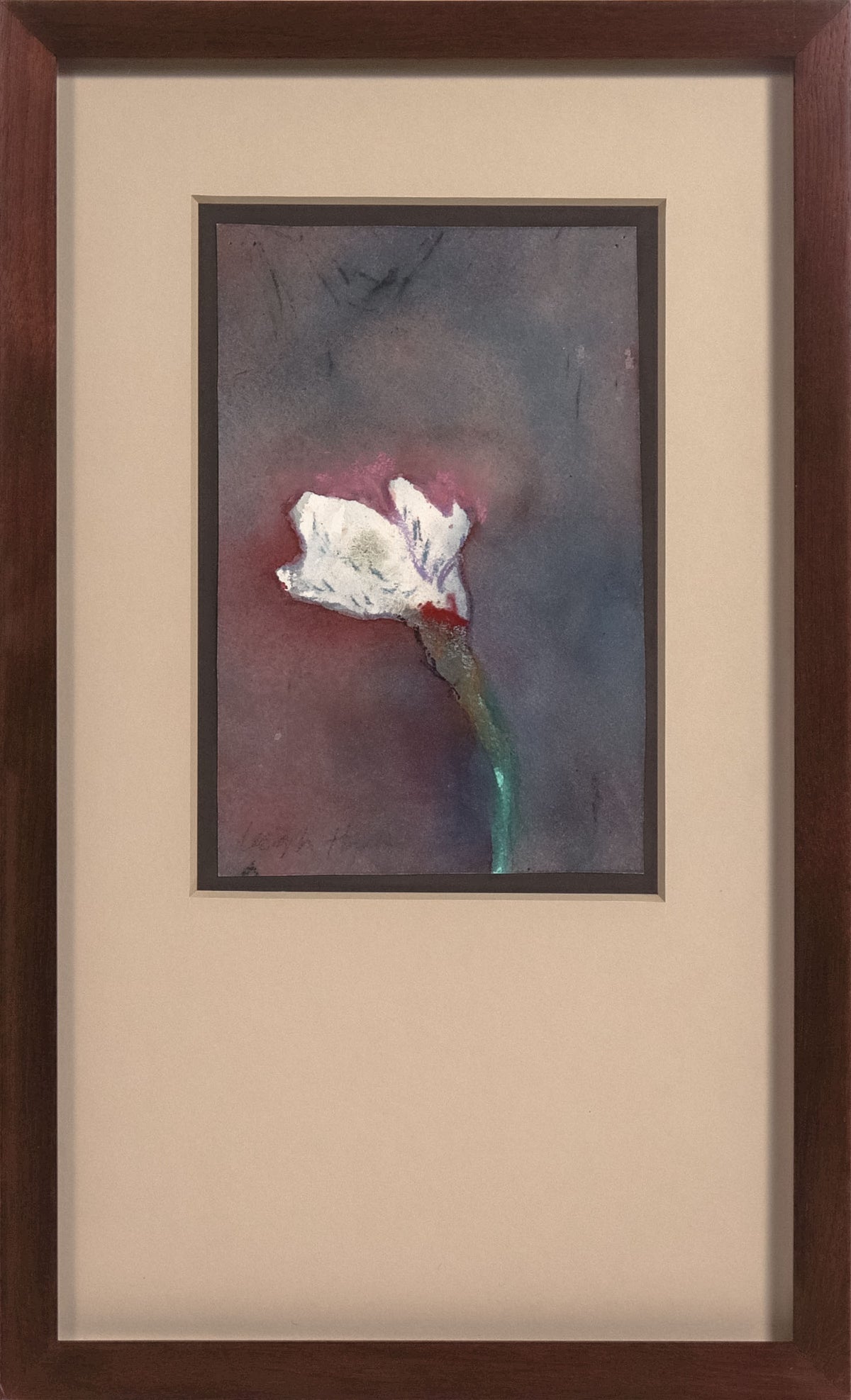 White Flower <br>20th Century Watercolor <br><br>#C8681