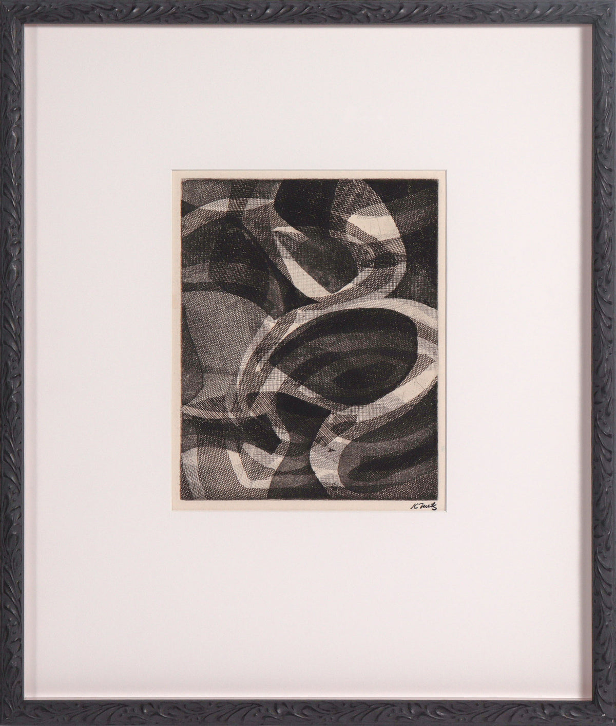 Monochrome Shapes &amp; Shadows <br>1967 Woodcut <br><br>#C8690