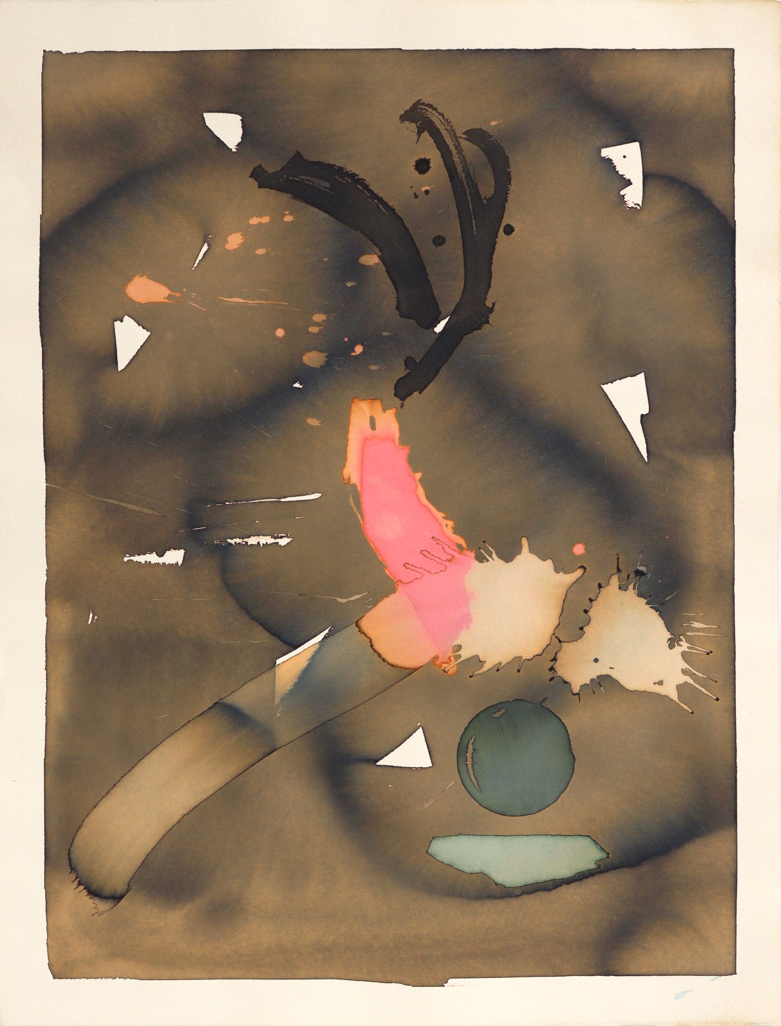 Abstract with Shimmer <br>1970s Mixed Media & Acrylic <br><br>#C8699