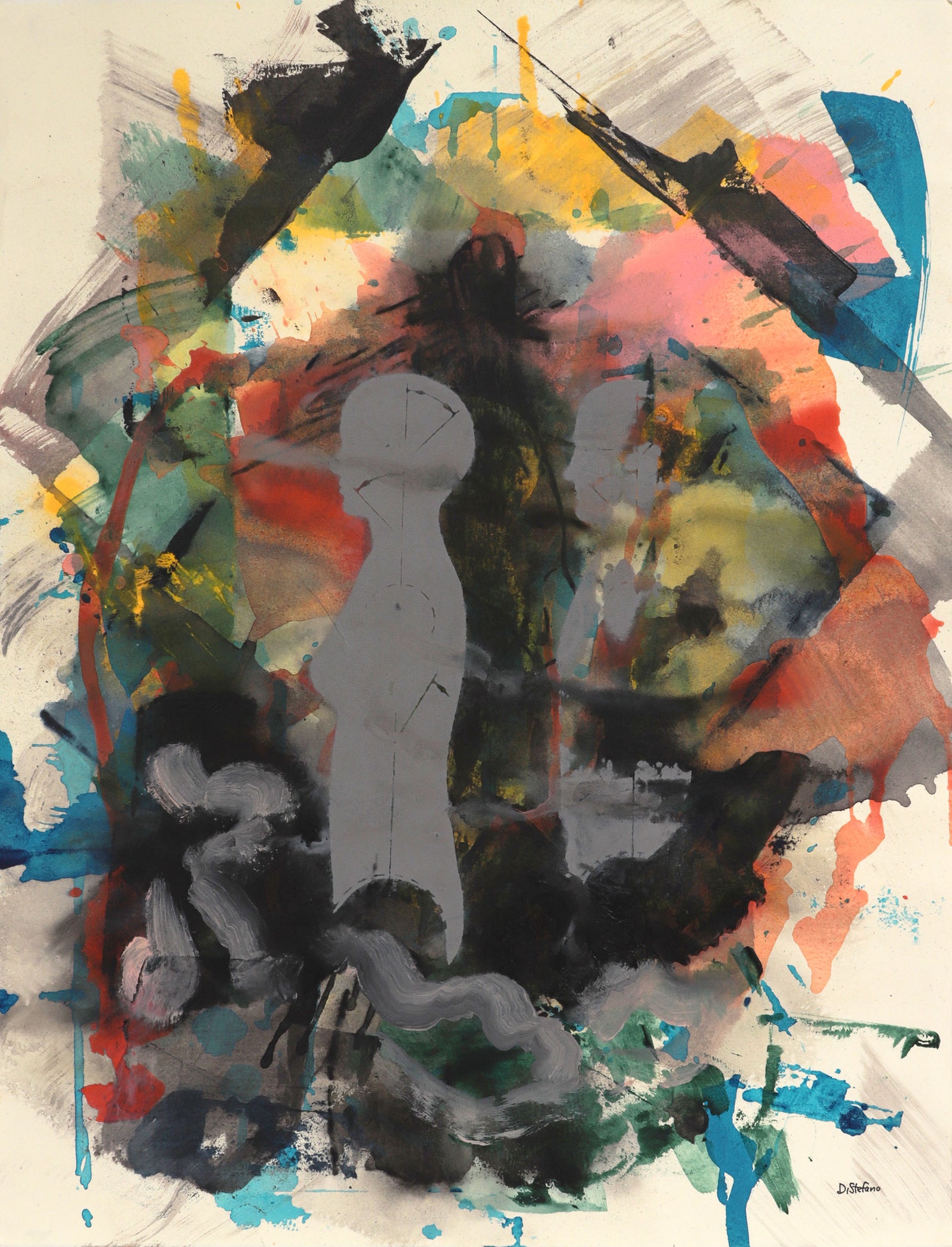 Figurative Pop Art Abstract <br>1970s Mixed Media <br><br>#C8714