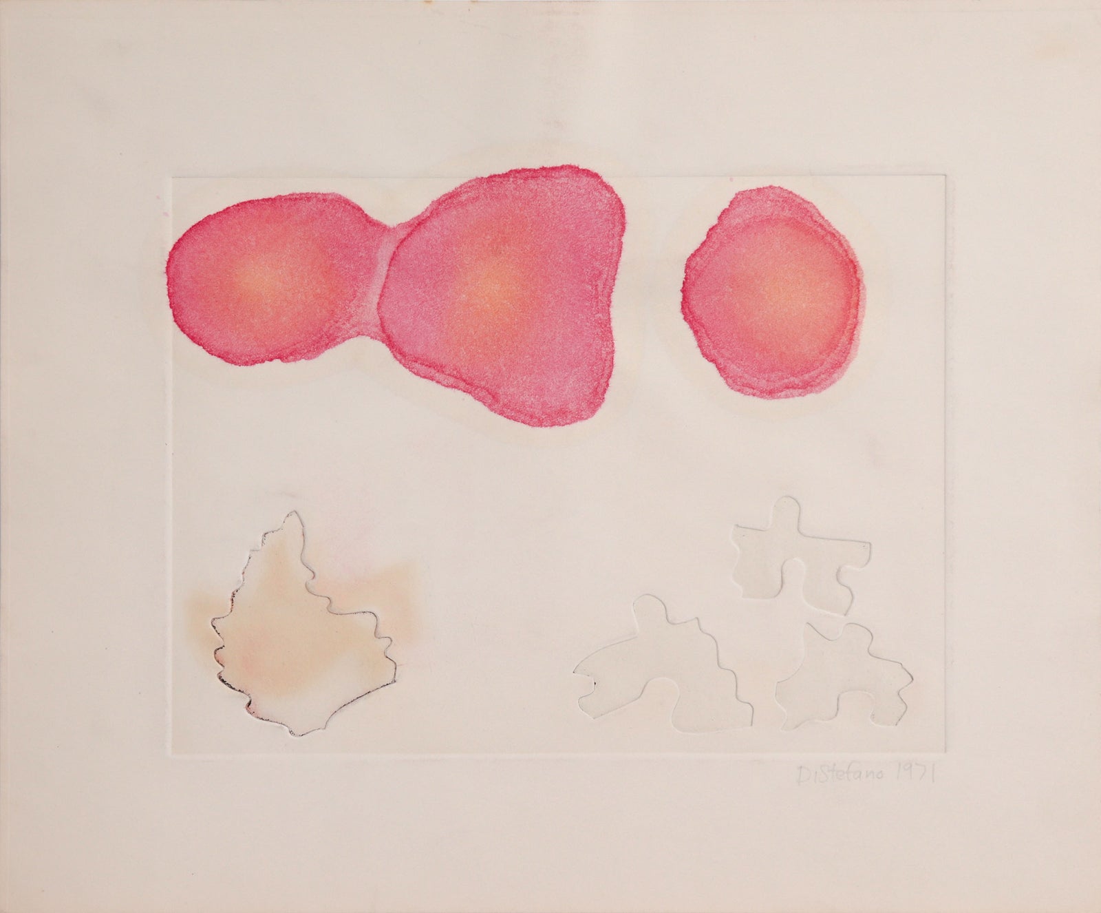 1971 Mixed Media & Emboss Abstract <br><br>#C8717