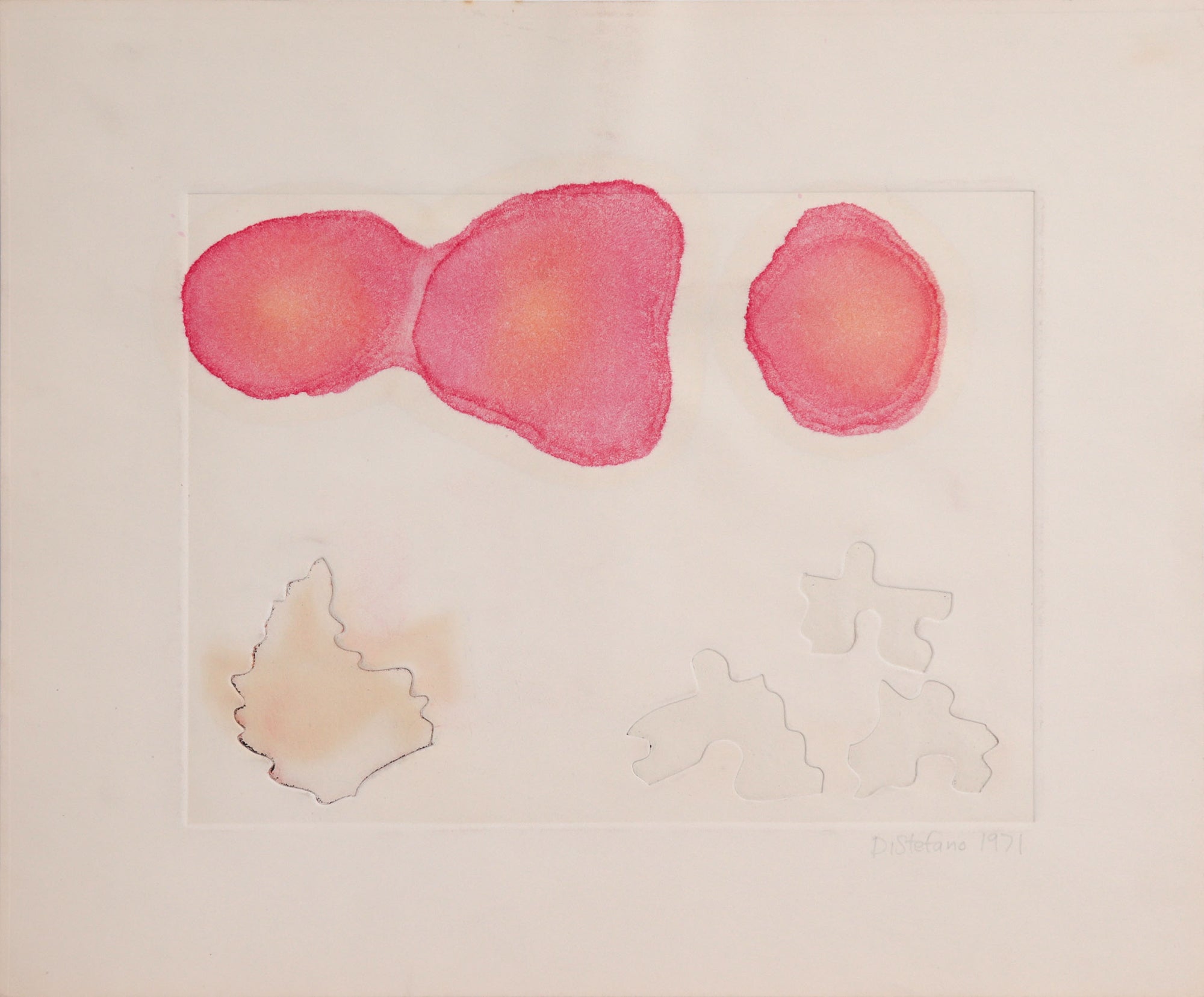 1971 Mixed Media & Emboss Abstract <br><br>#C8717