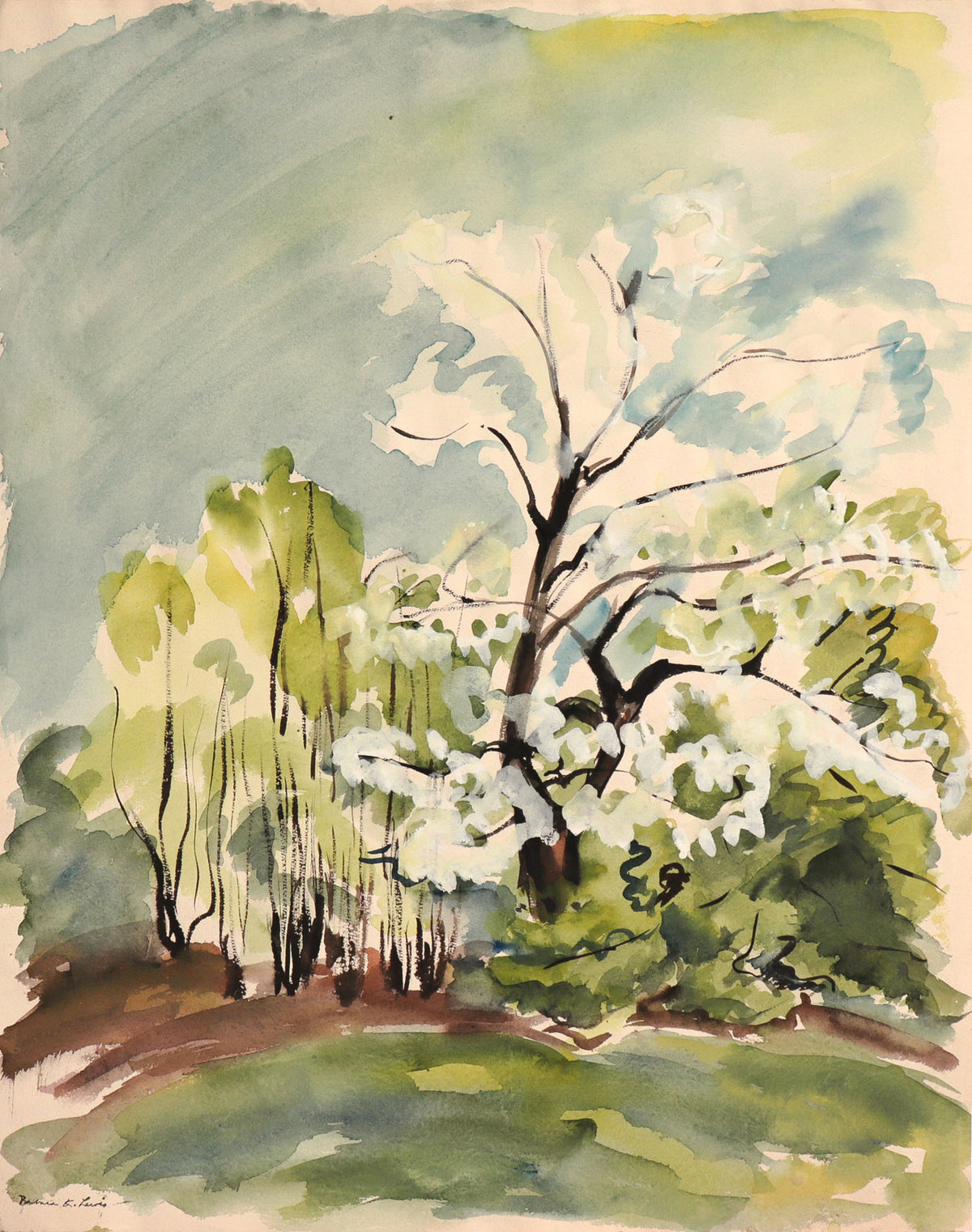 Dreamy Abstracted Landscape &lt;br&gt;20th Century Gouache &lt;br&gt;&lt;br&gt;#C8730