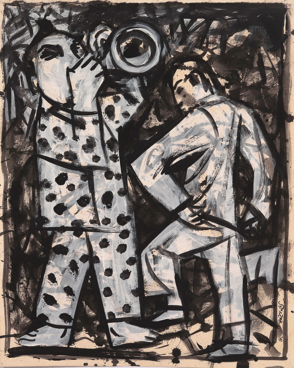 &lt;i&gt;Polka Dot Trumpet Player&lt;/i&gt; &lt;br&gt;1991 Gouache &lt;br&gt;&lt;br&gt;#C8739