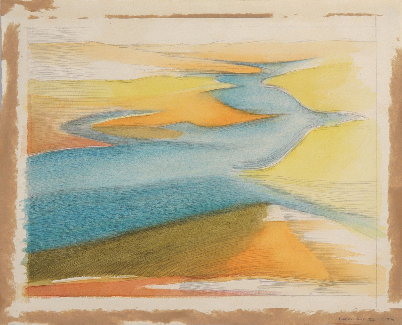 <i>Rono - Out VI</i> <br>1970s Graphite & Watercolor <br><br>#C8742