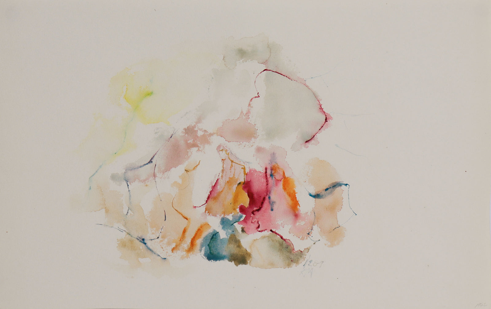 Loose AbEx Abstract <br>1962 Watercolor <br><br>#C8748