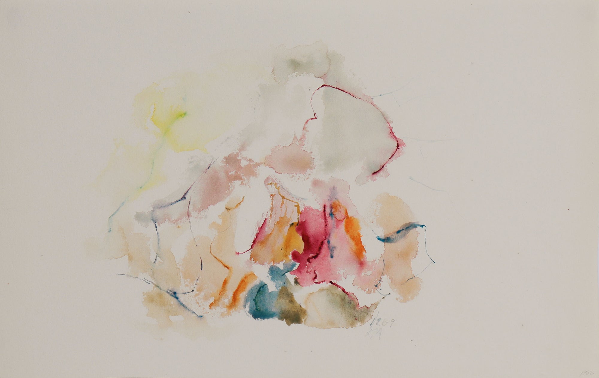 Loose AbEx Abstract <br>1962 Watercolor <br><br>#C8748