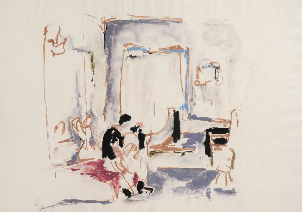 <i>The Loft - NYC</i> <br> 1962 Pastel <br><br>#C8766